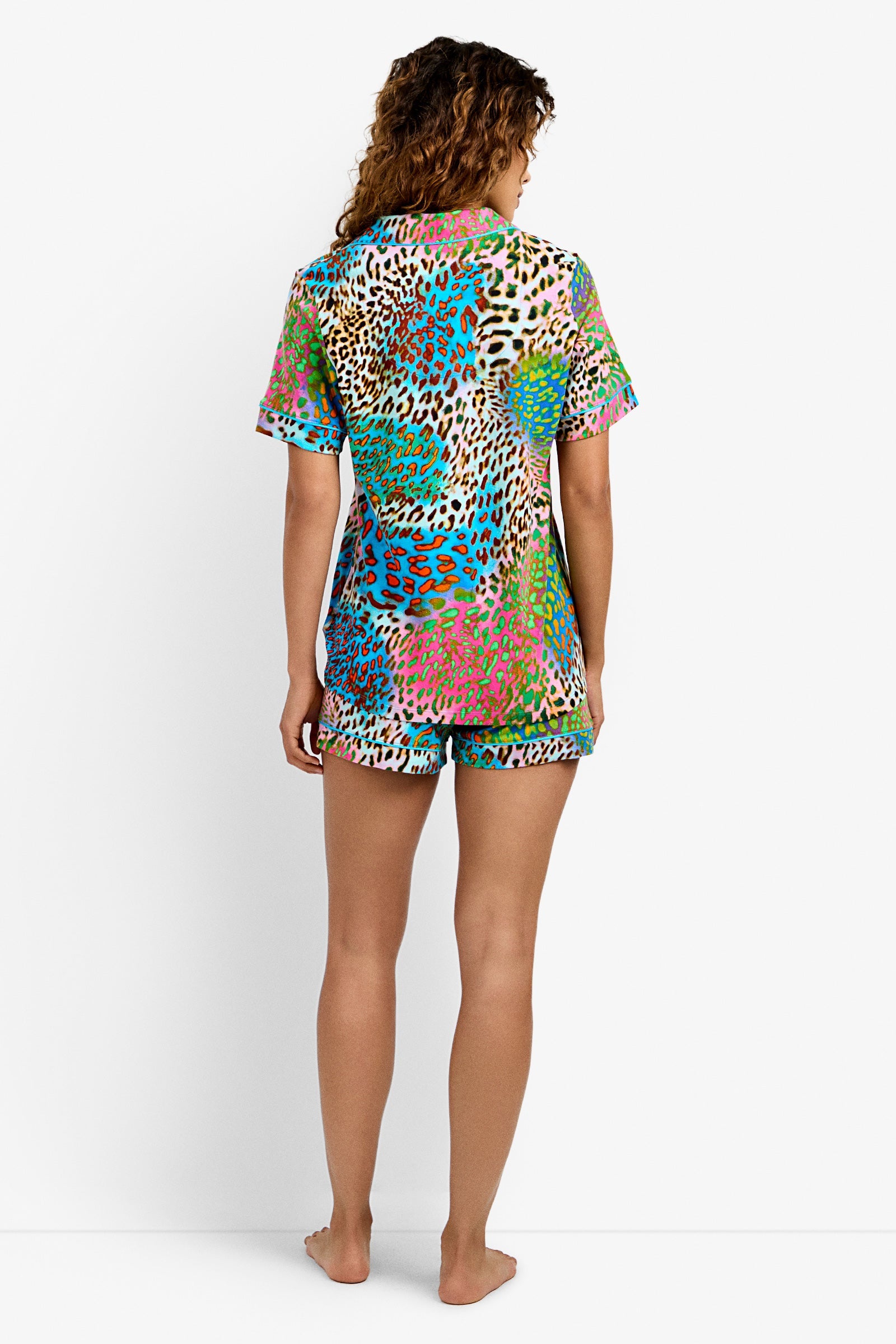 Shorty PJ Set - Spray Leopard