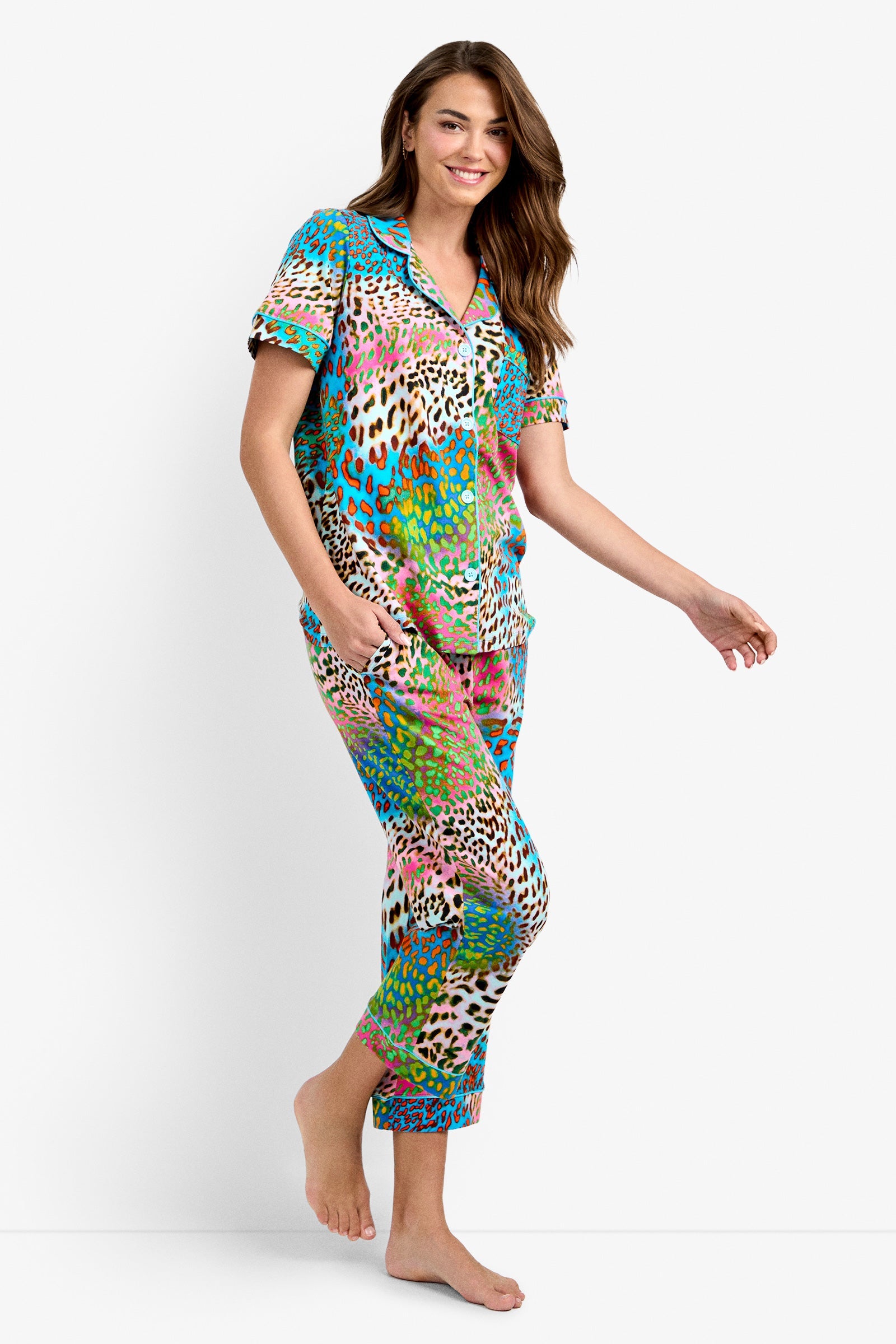 Crop Classic PJ Set - Spray Leopard