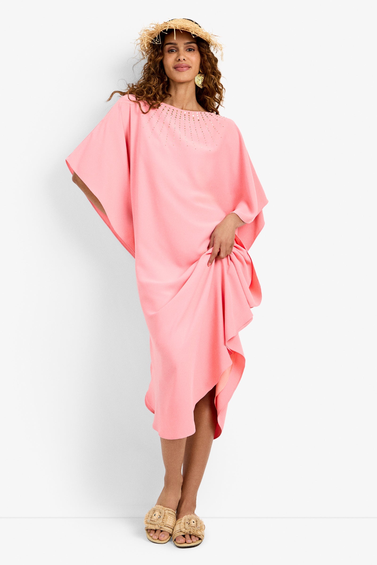 Neena Rhinestone Caftan Dress