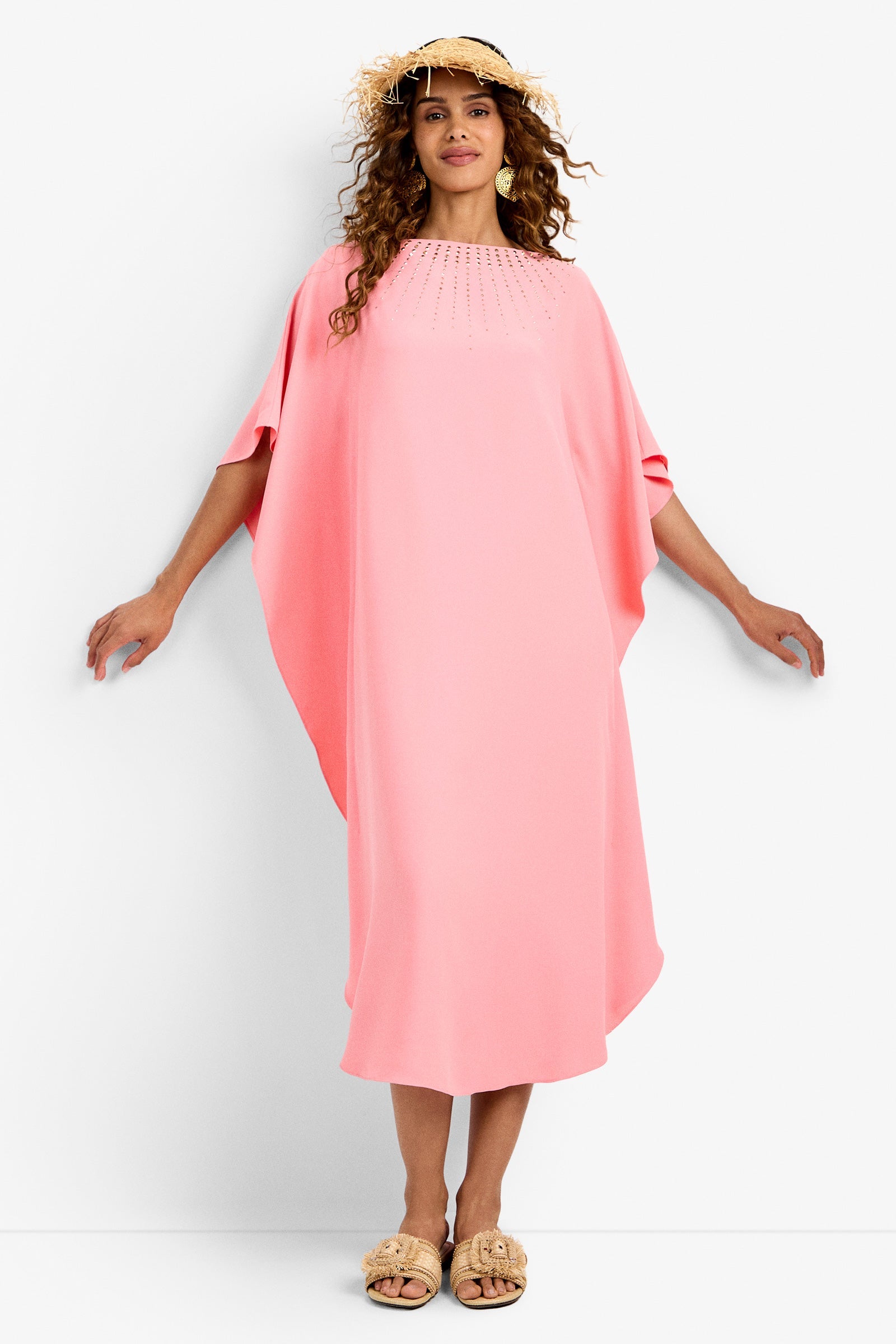 Neena Rhinestone Caftan Dress