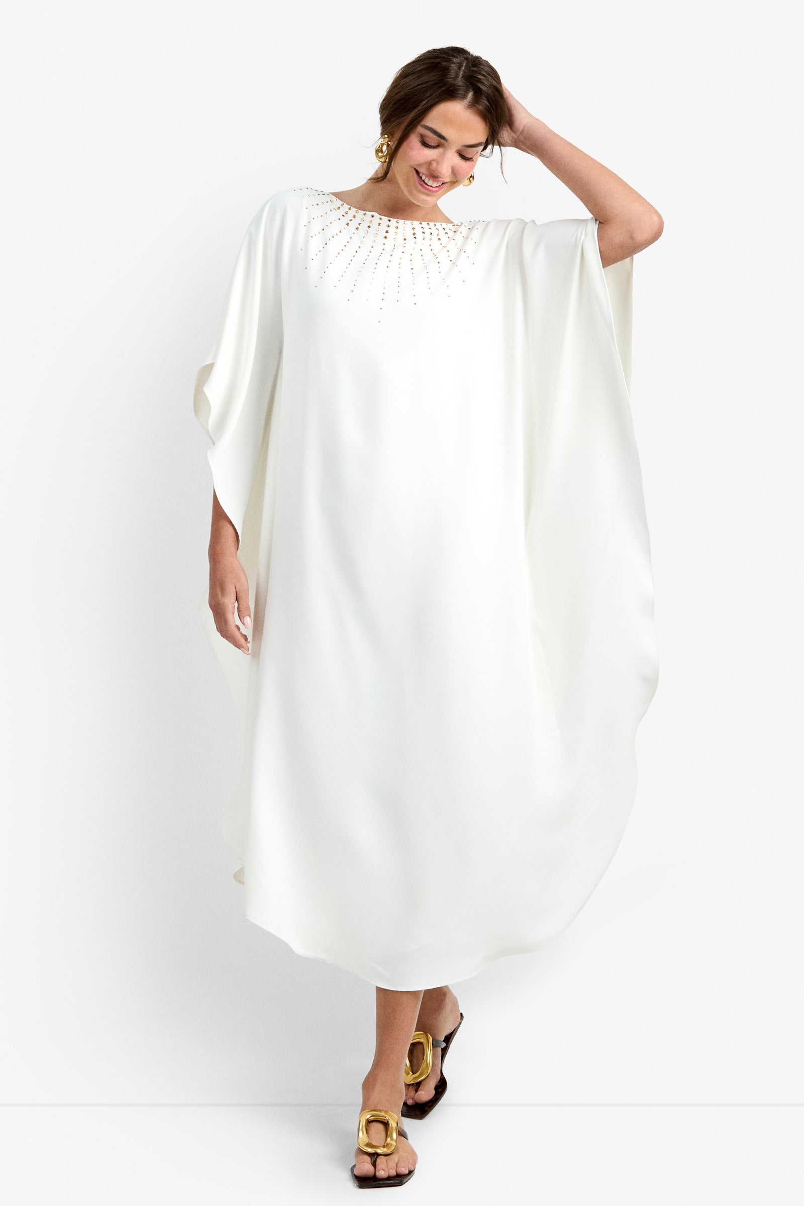 Neena Rhinestone Caftan Dress