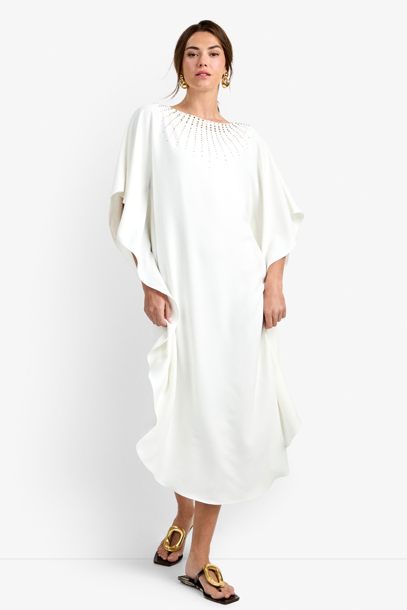 Neena Rhinestone Caftan Dress