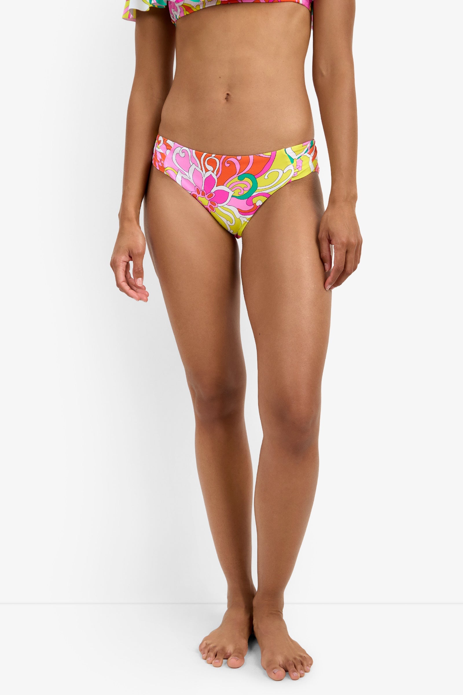 Shirred Hipster Swim Bottom