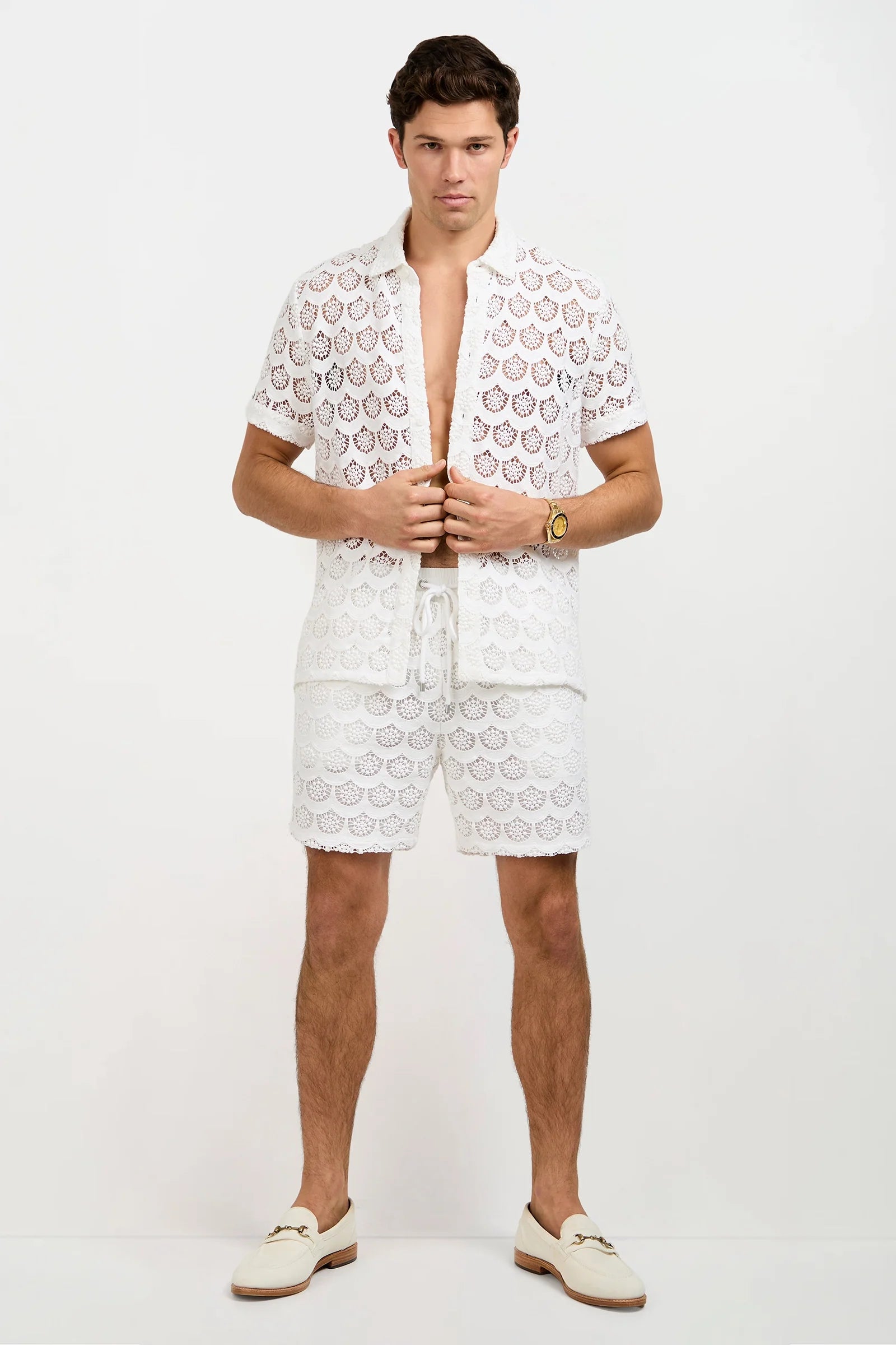 Branson Crochet Lace Shirt