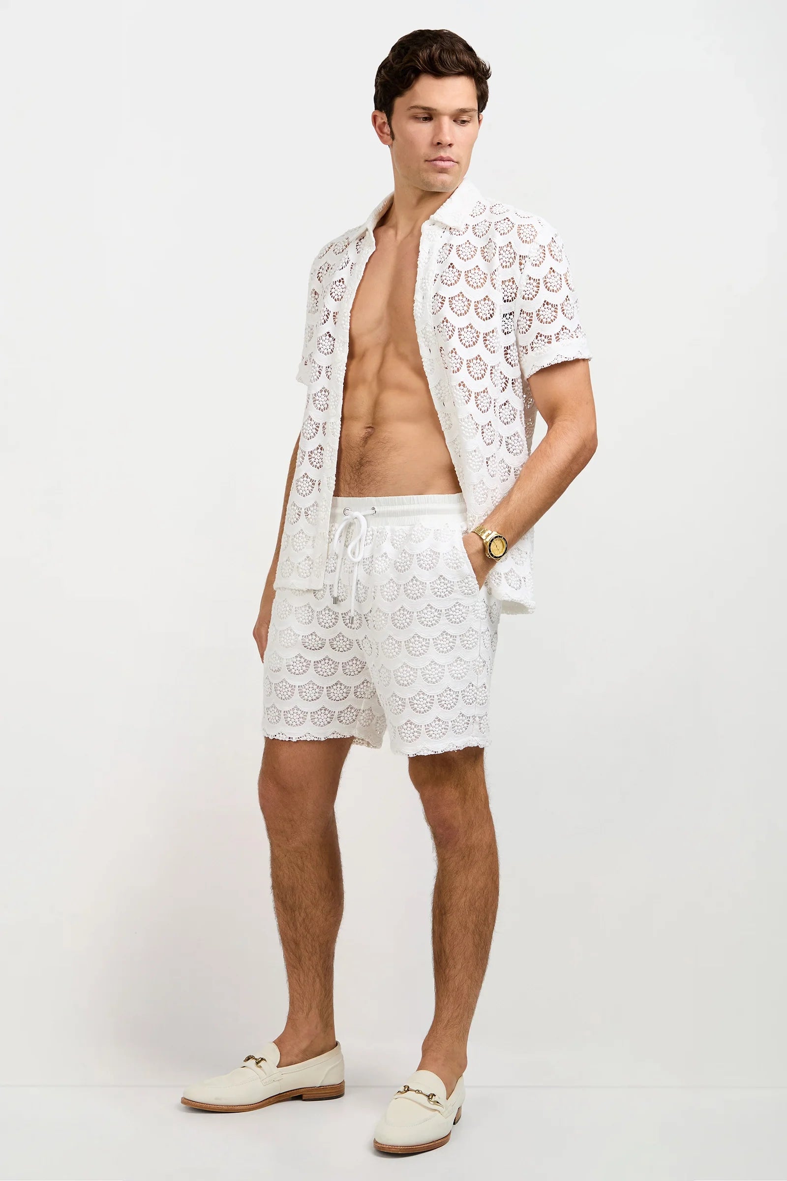Branson Crochet Lace Shirt