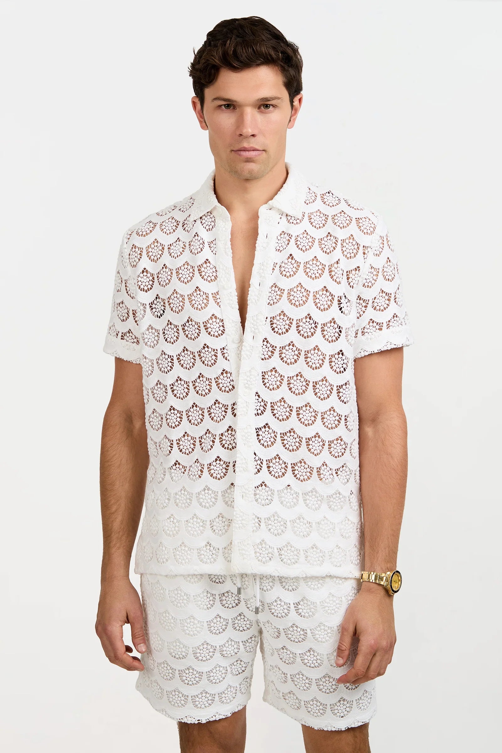 Branson Crochet Lace Shirt