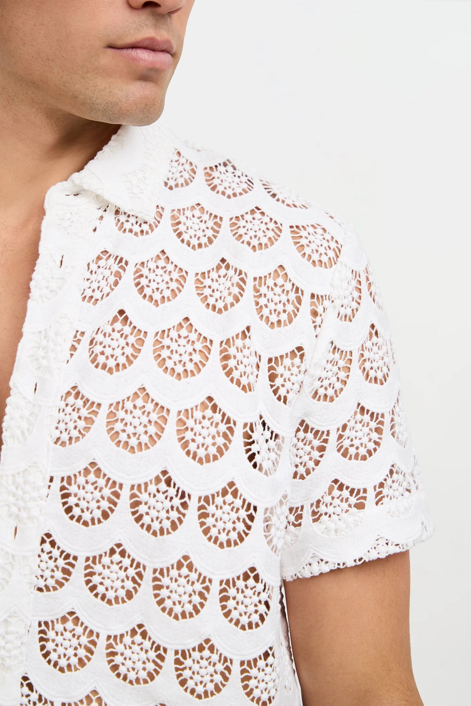 Branson Crochet Lace Shirt