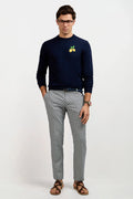 Clyde Slim Trouser - Daisy Jacquard
