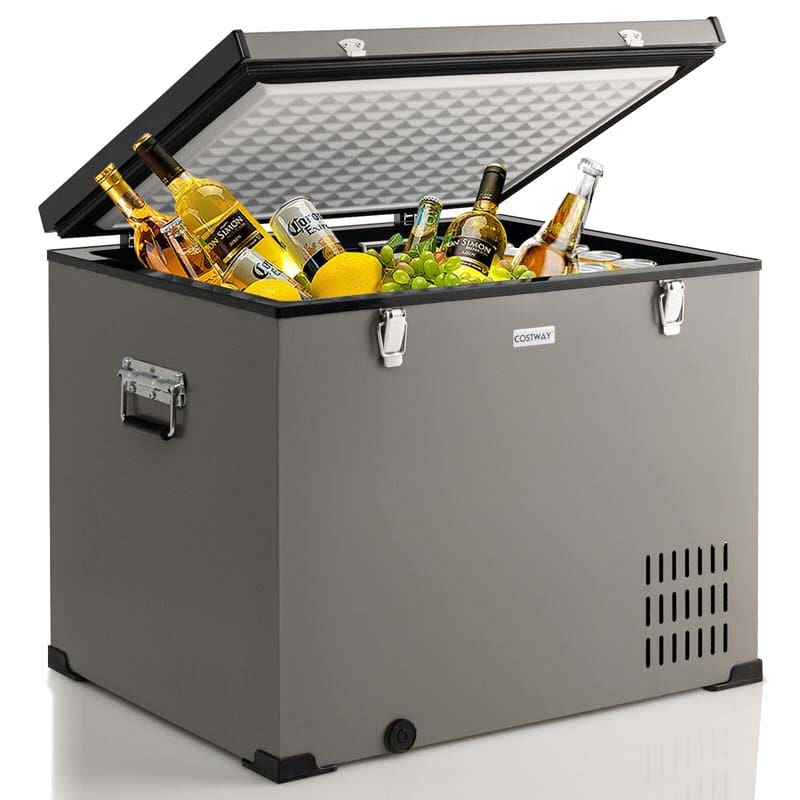 90 Quart Portable Car Refrigerator Fridge Cooler Chest Freezer With Dc Amp Ac Adapter
