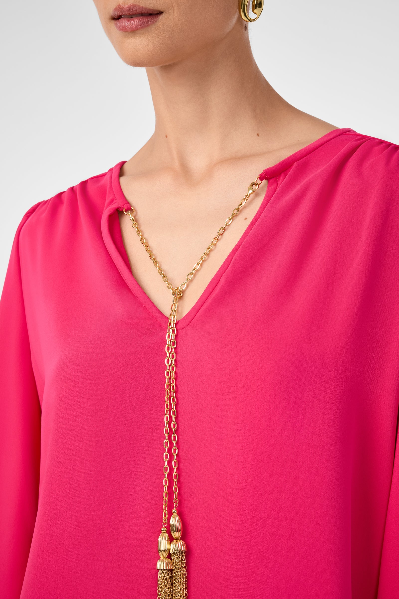 Morabi Split-Neck Top