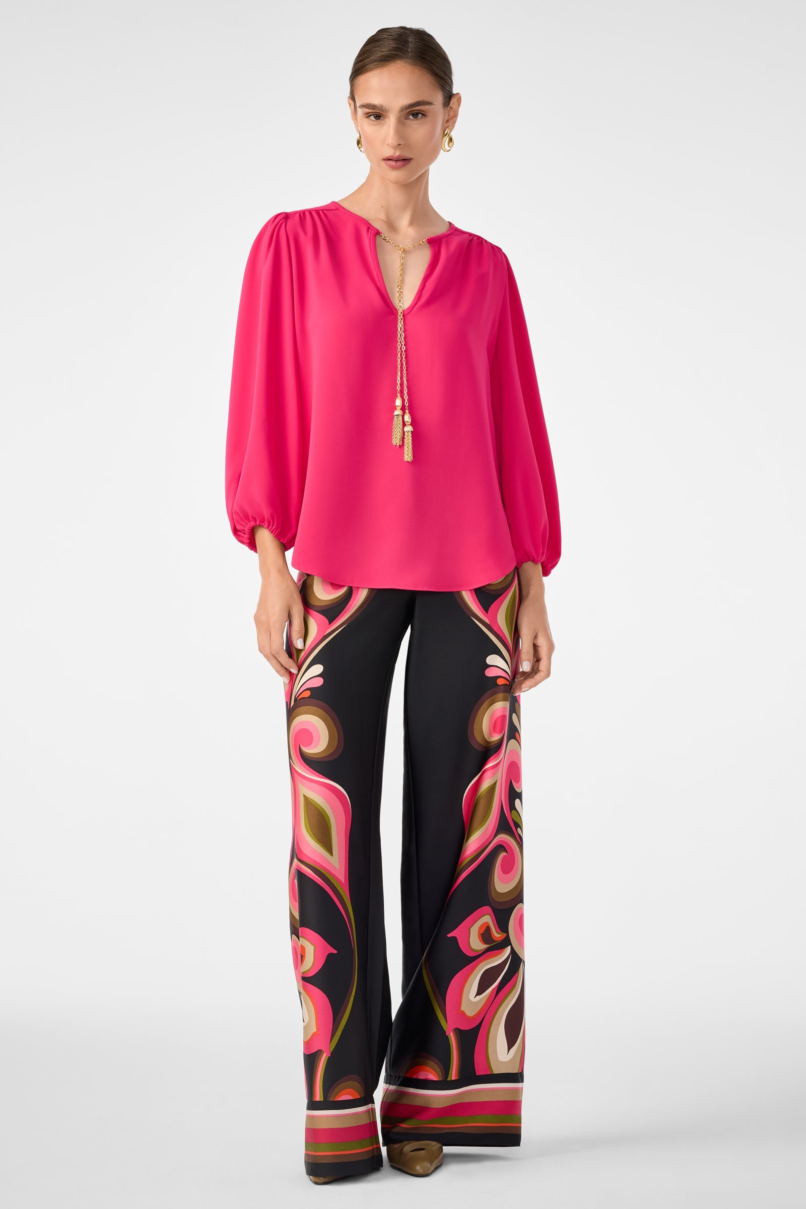 Morabi Split-Neck Top