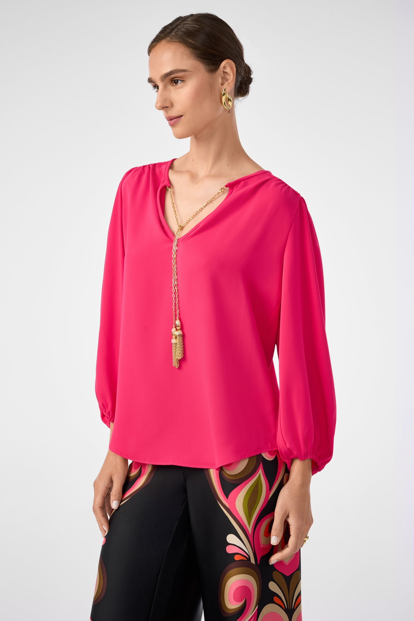 Morabi Split-Neck Top