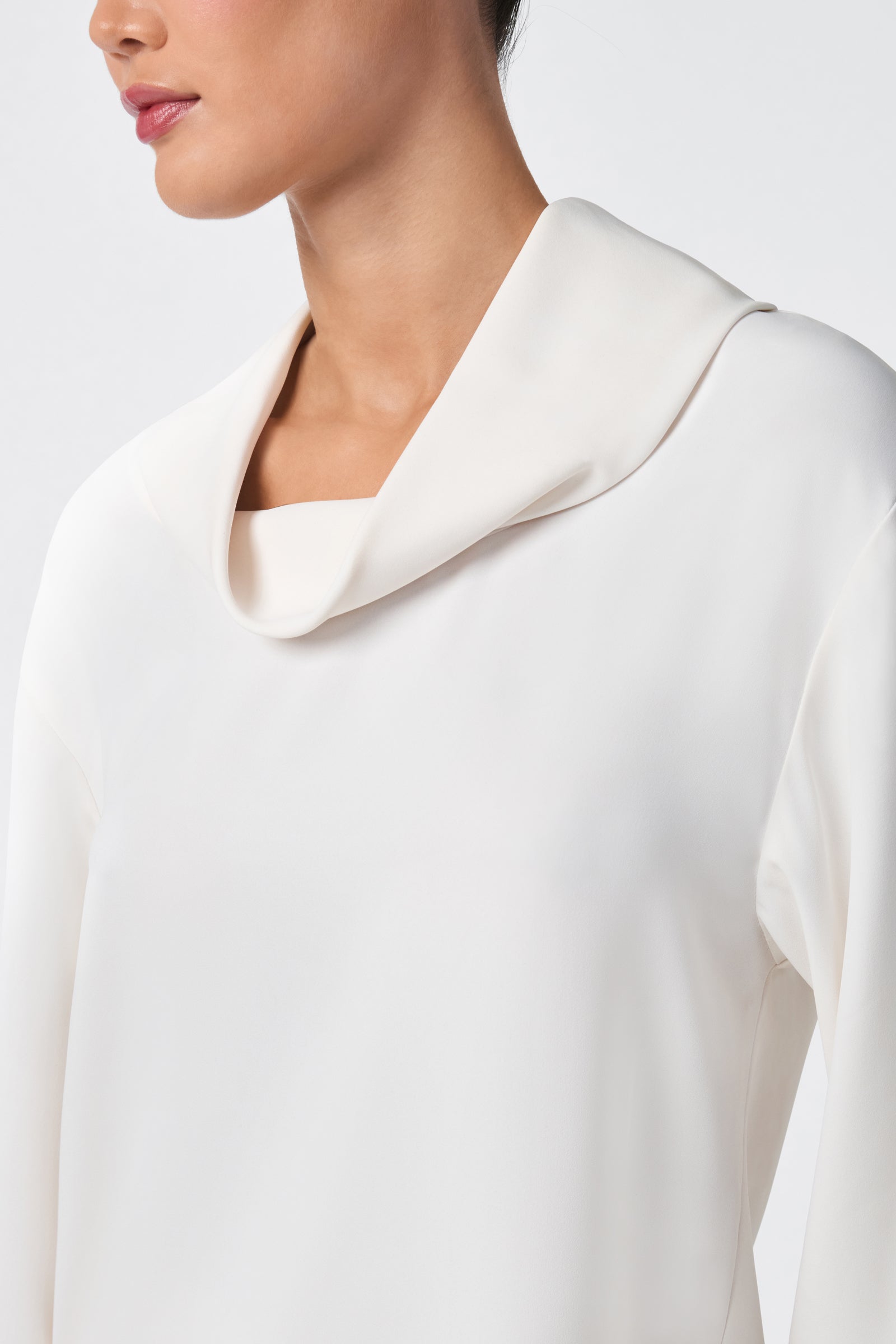 Staged Folded Collar Top