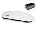 Goplus 14 Cubic Feet Cargo Box Dual Sided Opening Rooftop Carrier W/Car Trunk Organizer