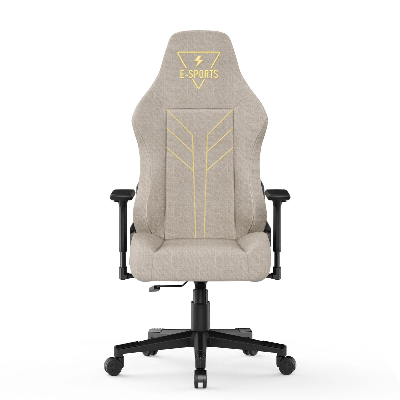 Bigzzia Gaming Chair, High Back Ergonomic Computer Chair with 3D Armrests for Adult, Height Adjustable Game Chair with 360�� Swivel Seat, Beige