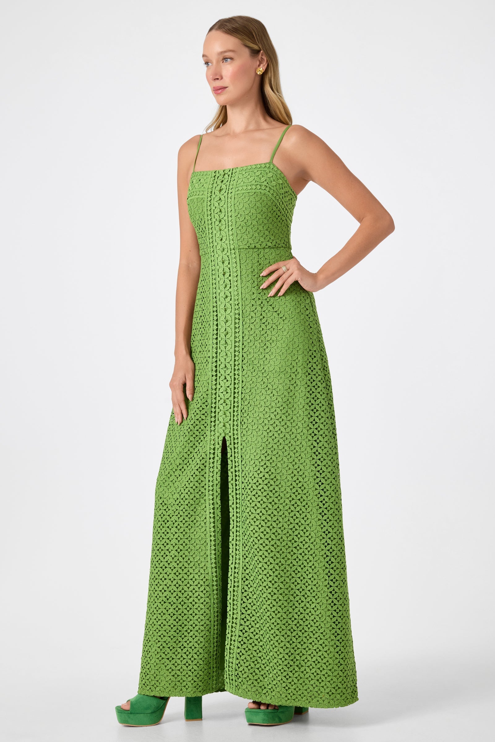 Akumi Sleeveless Lace Maxi Dress