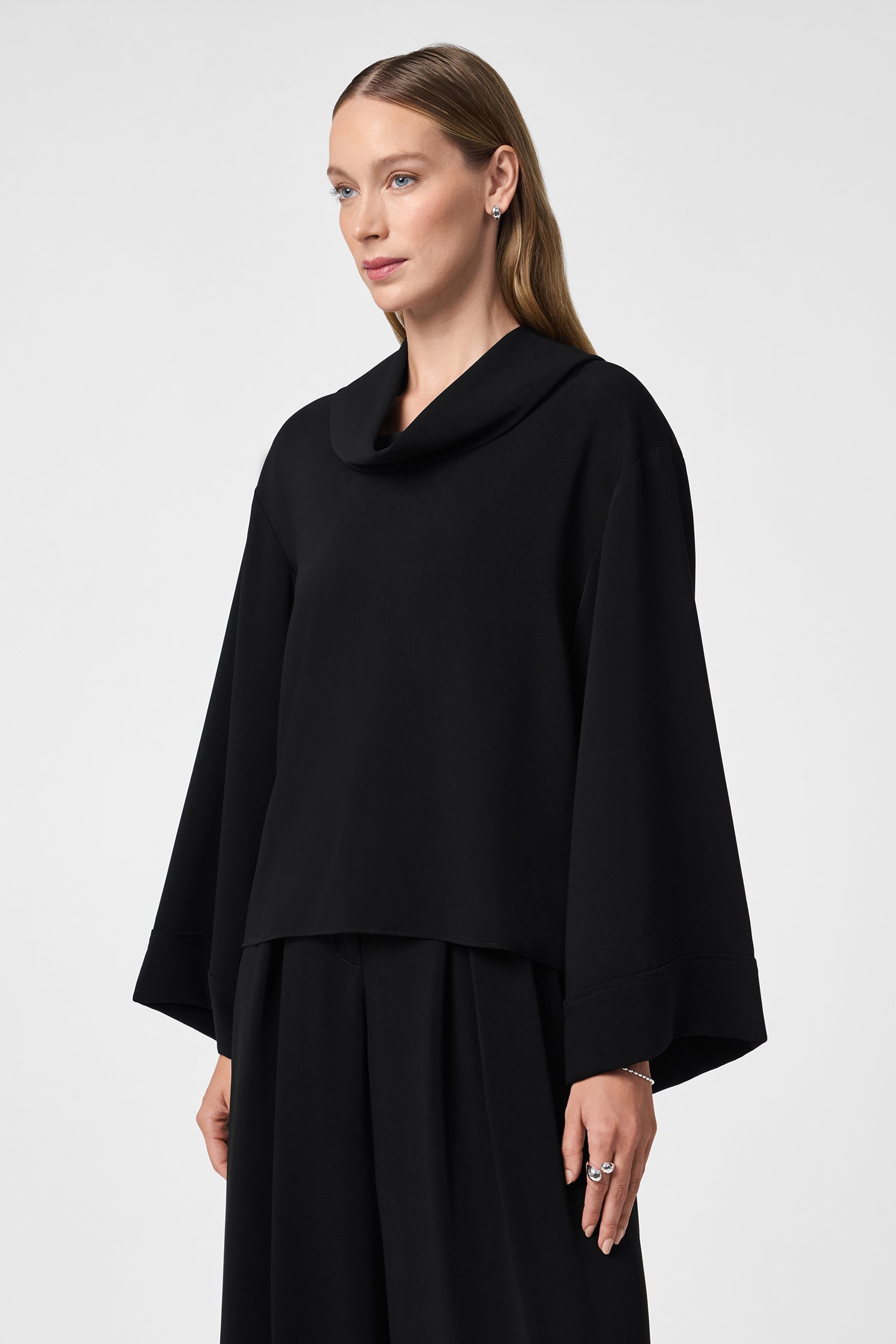 Staged Folded Collar Top