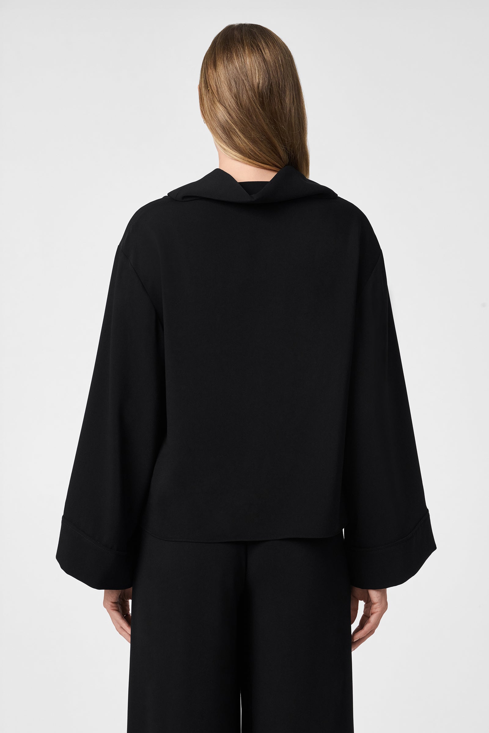 Staged Folded Collar Top