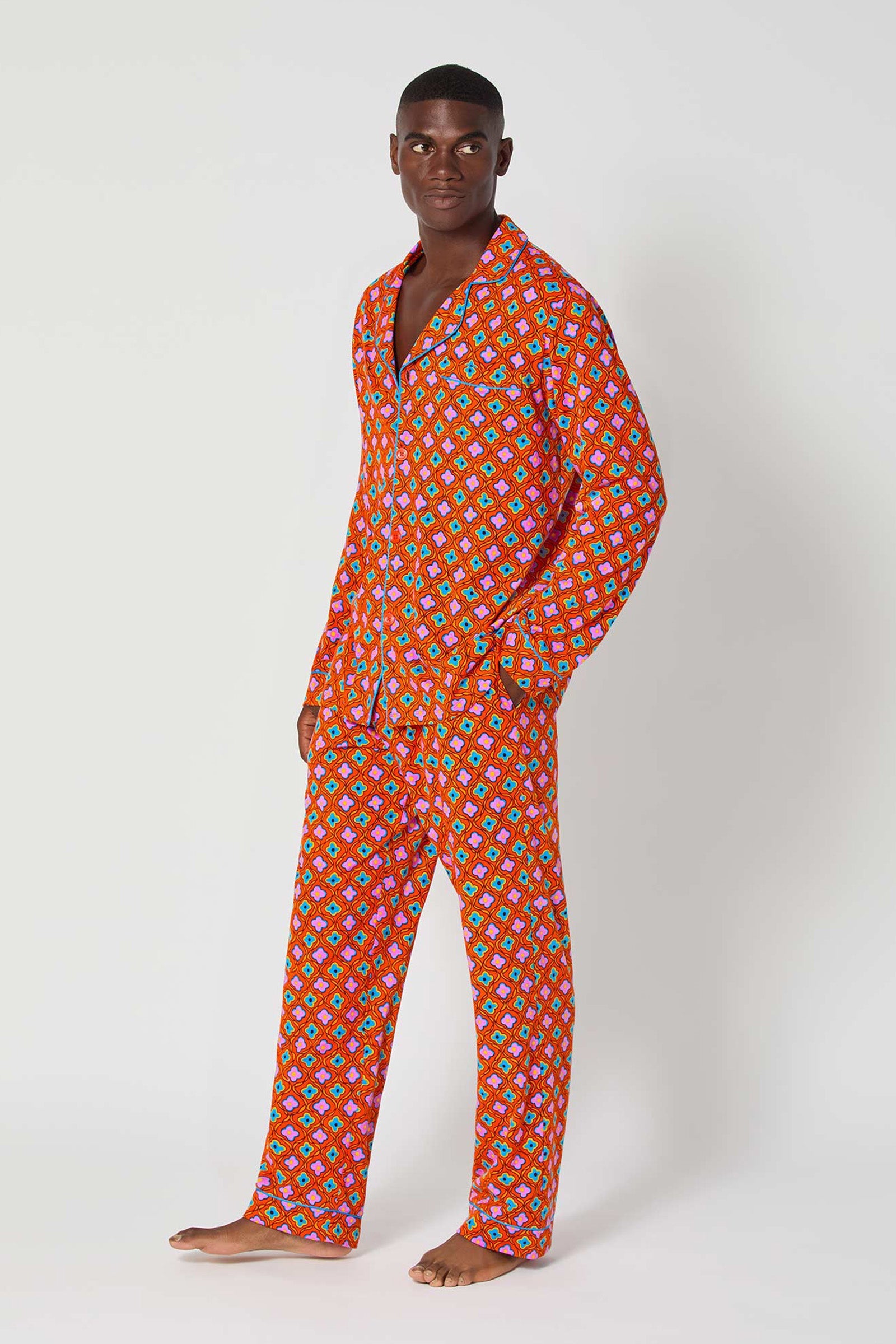 Men's Classic PJ Set - Daisy Foulard