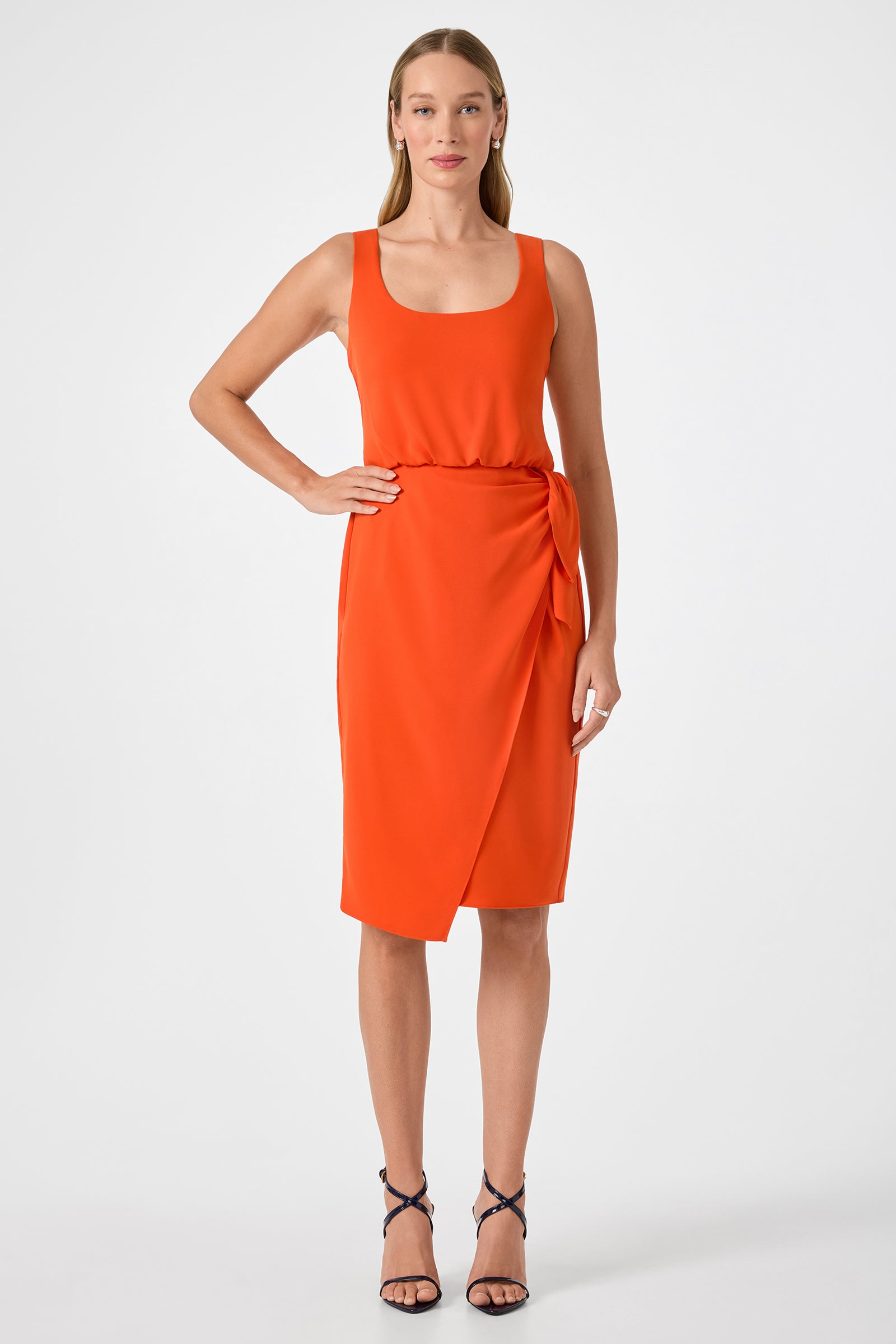 O'Rita Sleeveless Tie-Waist Midi Dress