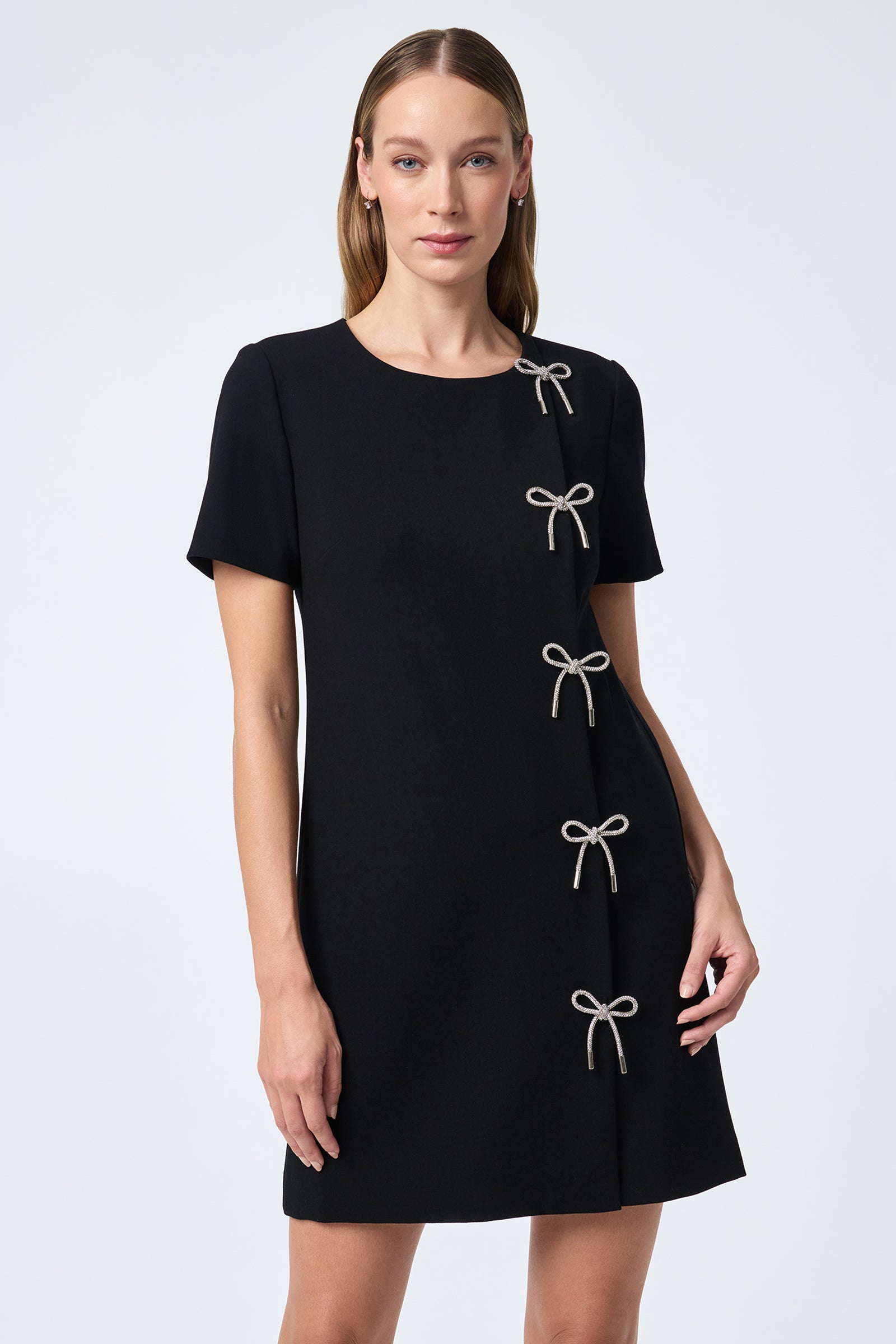 Diamonds Crystal Bows Sheath Dress