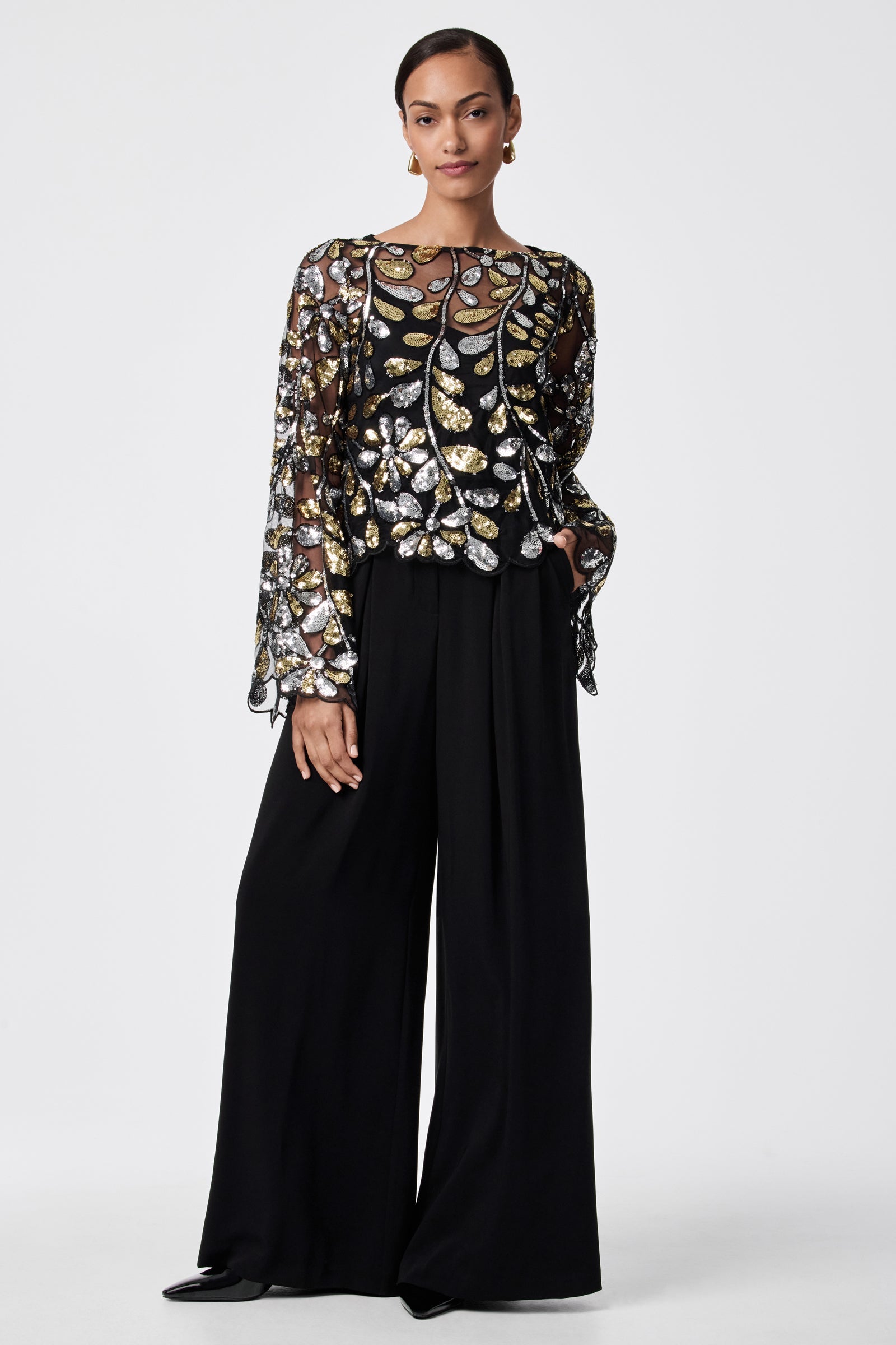Femmes Sequin Top