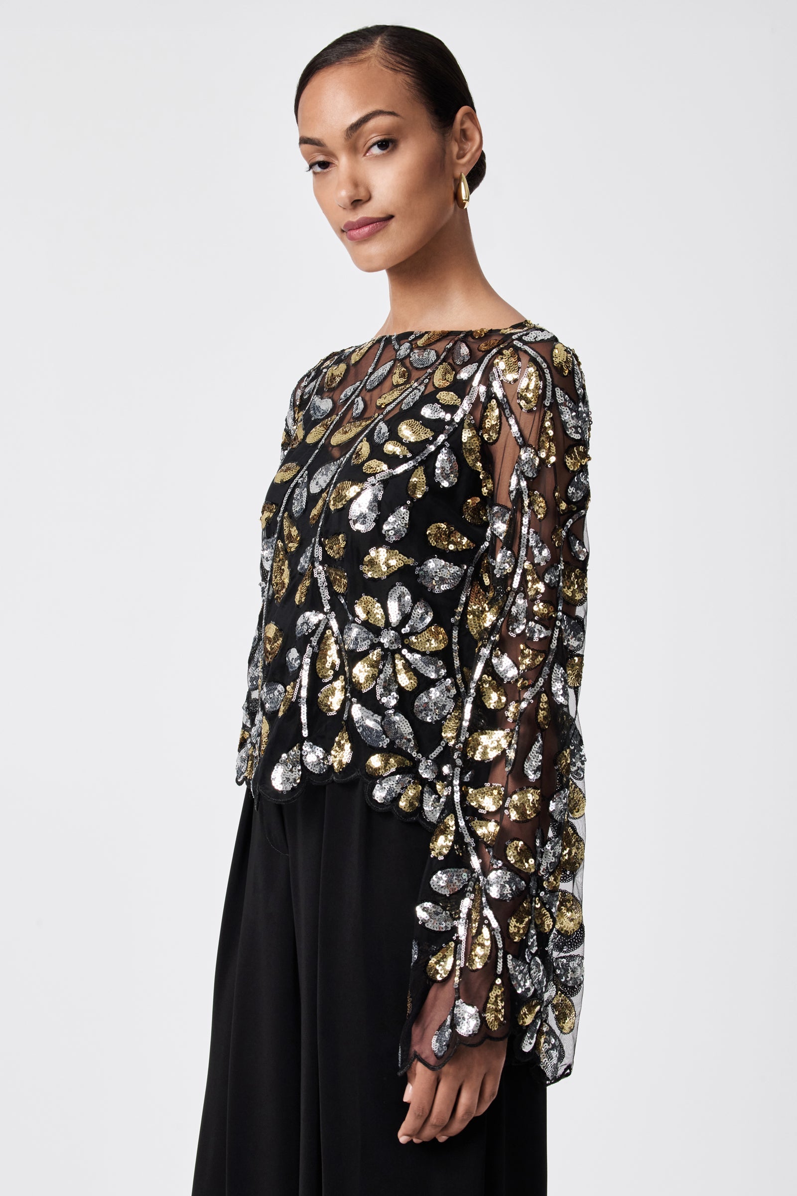 Femmes Sequin Top