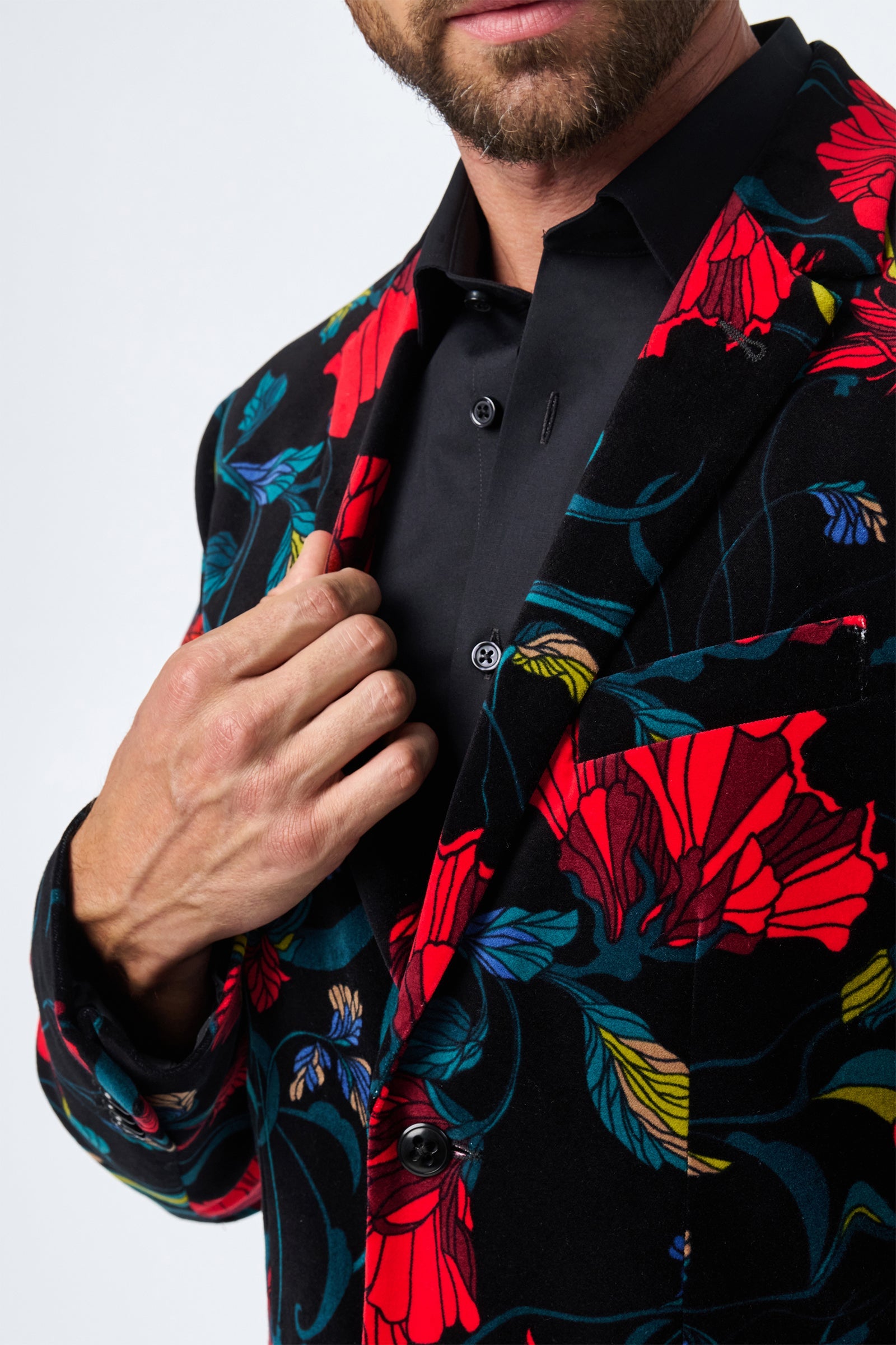 Thurston Printed Velvet Blazer