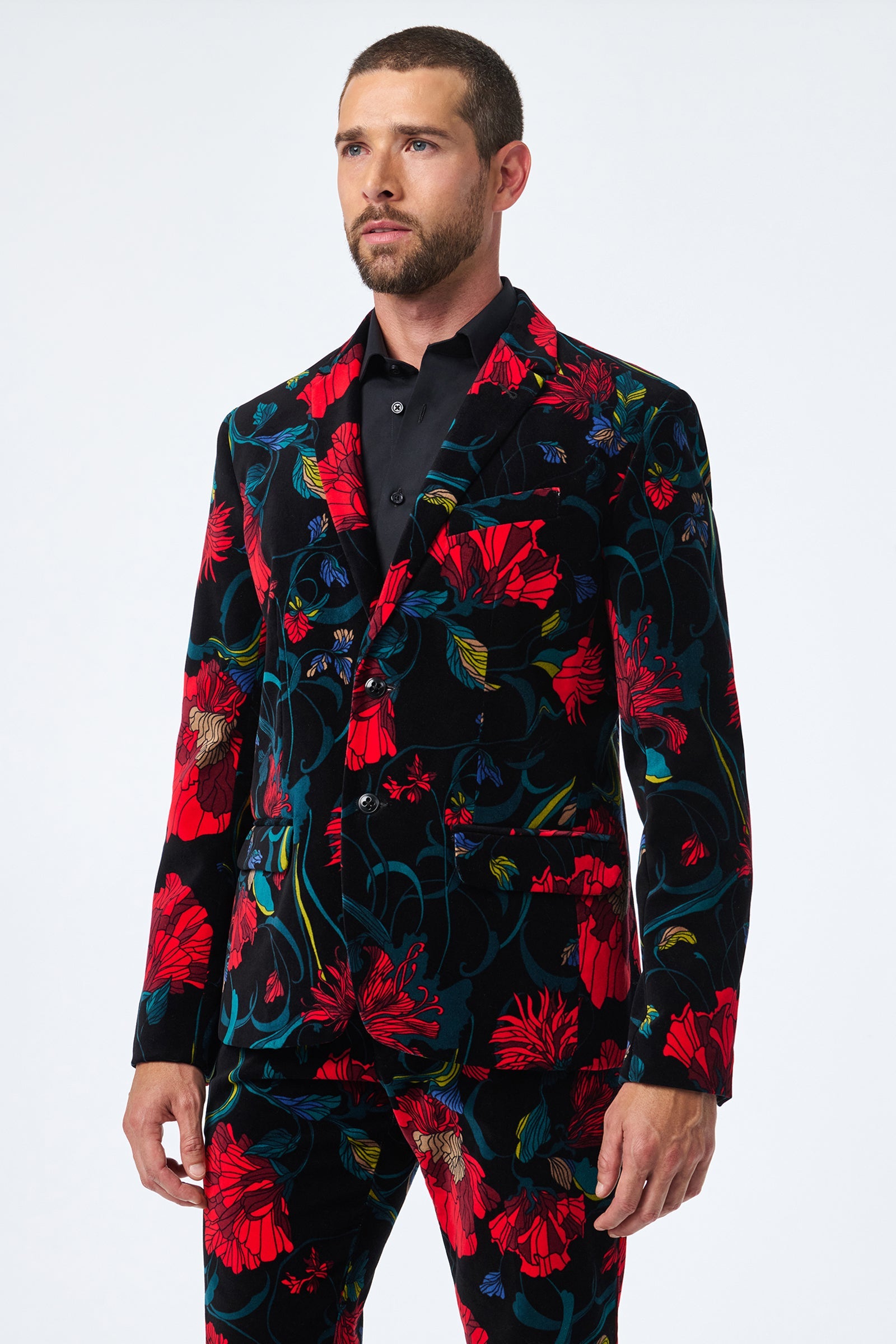 Thurston Printed Velvet Blazer