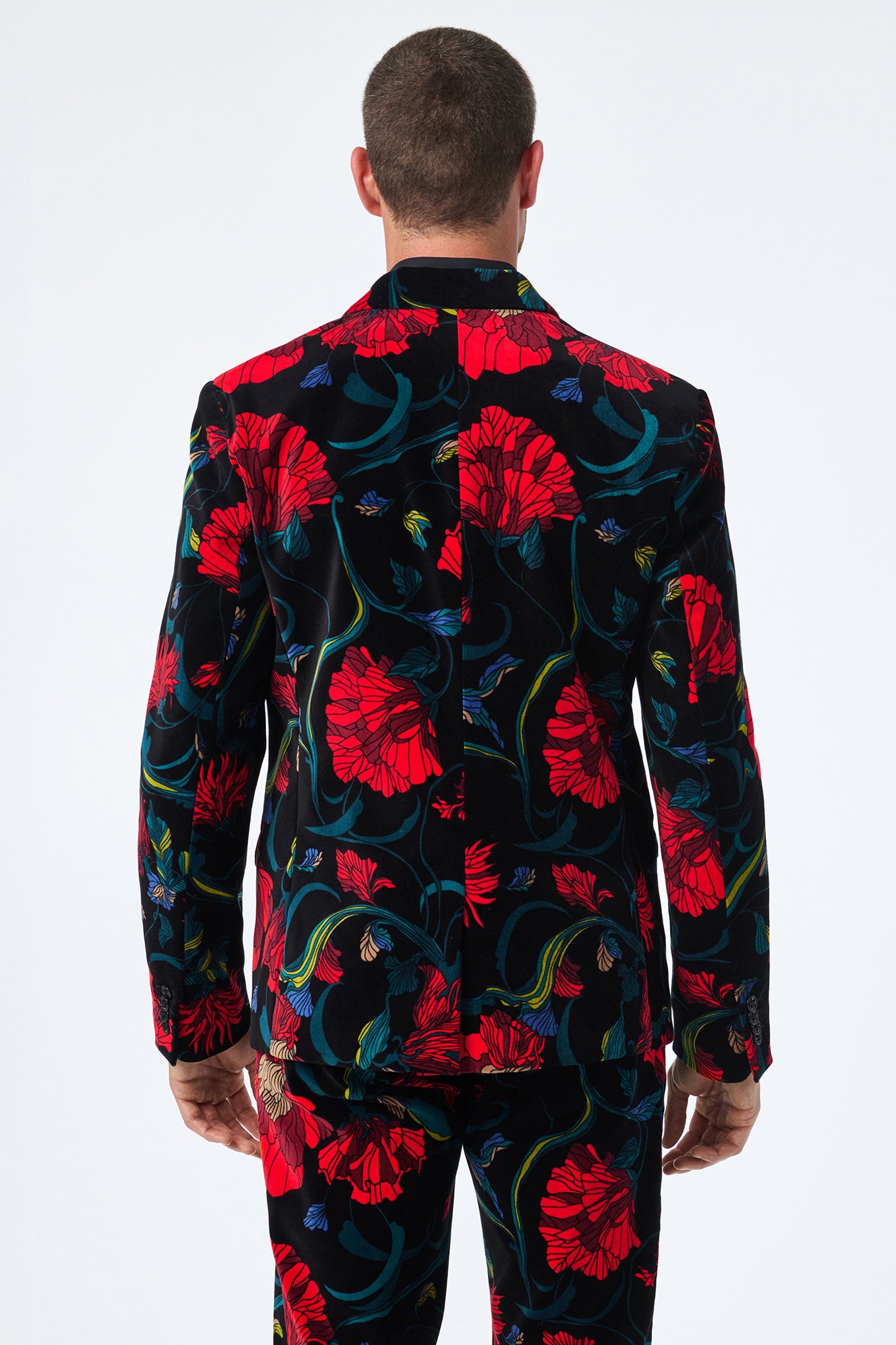 Thurston Printed Velvet Blazer