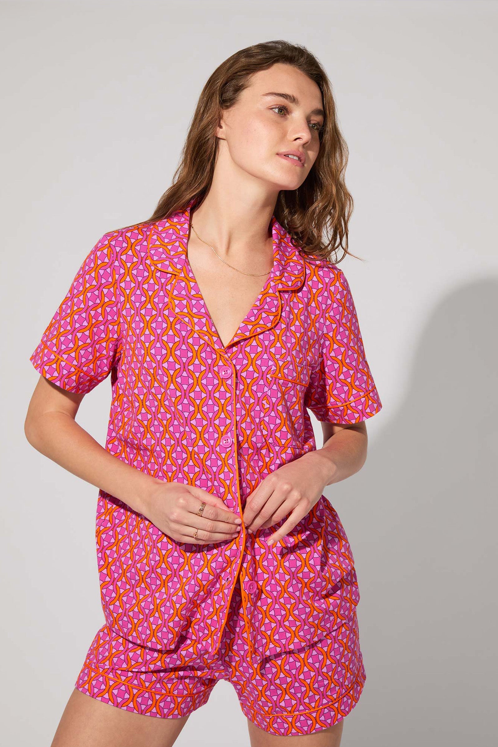 Shorty PJ Set - Chain Geo