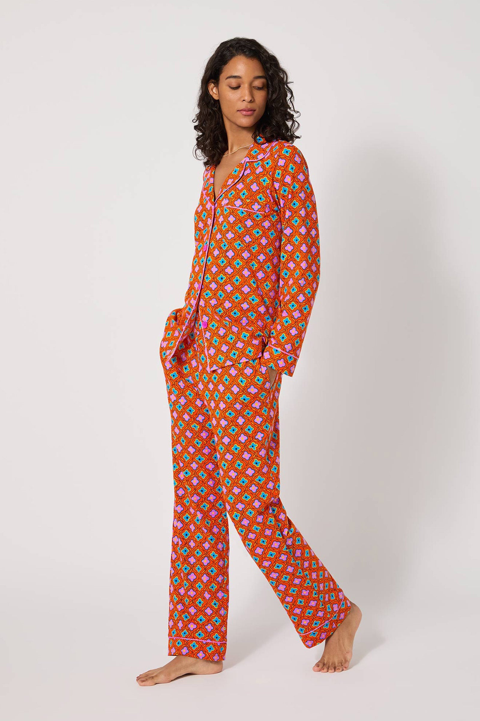 Classic PJ Set - Daisy Foulard