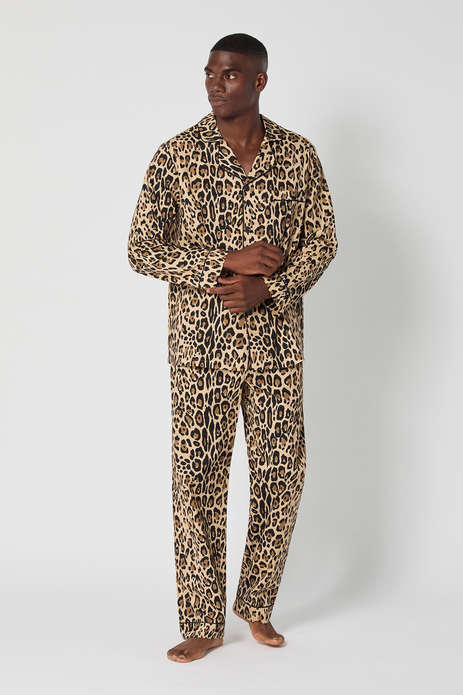 Men's Classic PJ Set - Leopard Stripe
