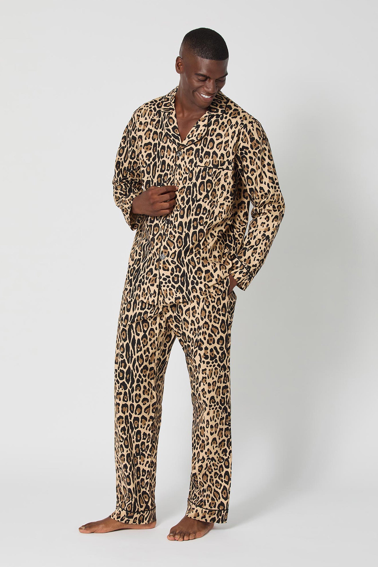 Men's Classic PJ Set - Leopard Stripe