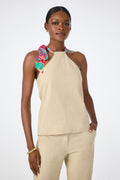 Chatone Scarf Tie Halter Top