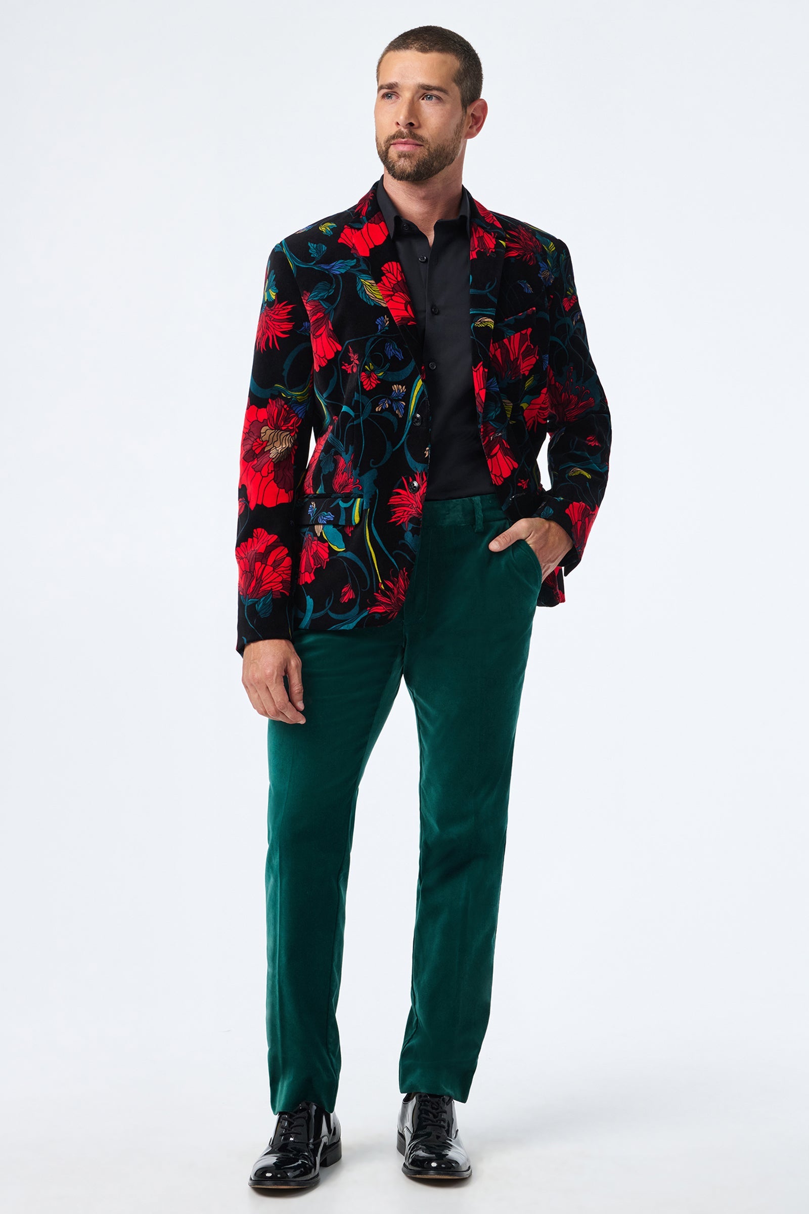 Thurston Printed Velvet Blazer