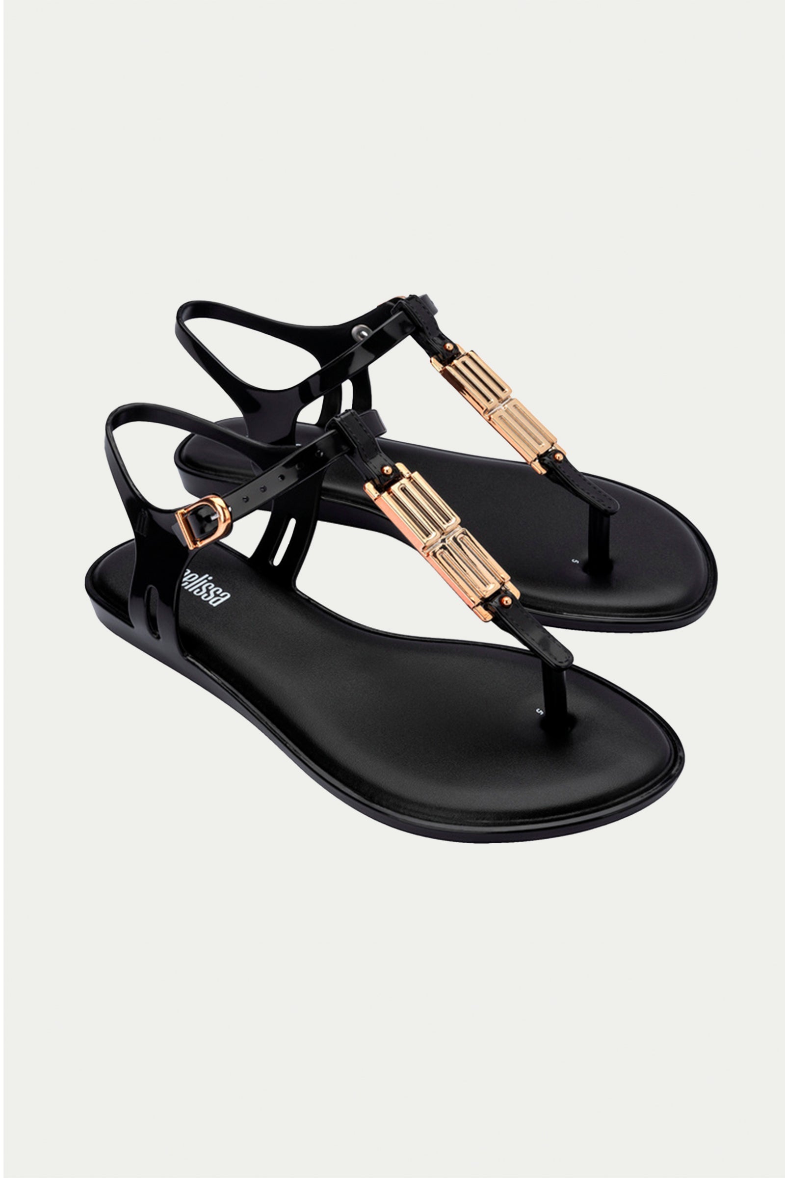 Melissa Solar Chic T-Strap Sandal - Black