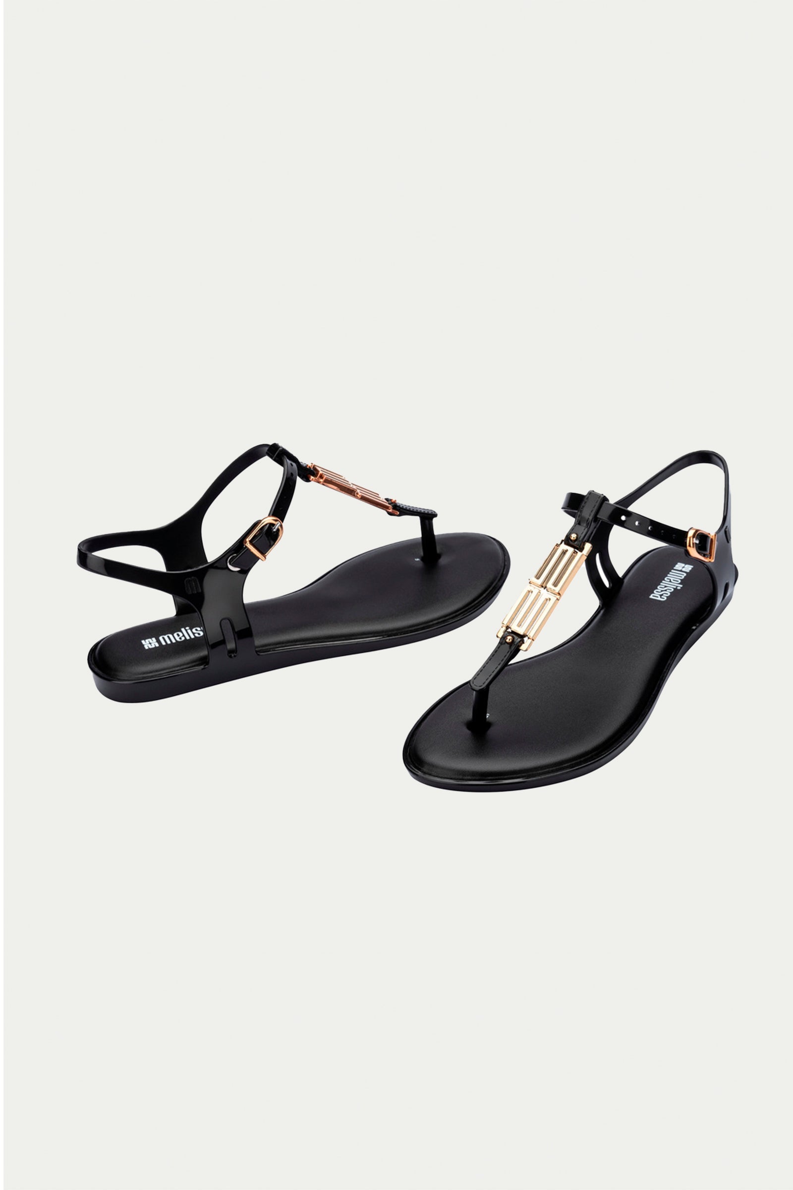 Melissa Solar Chic T-Strap Sandal - Black