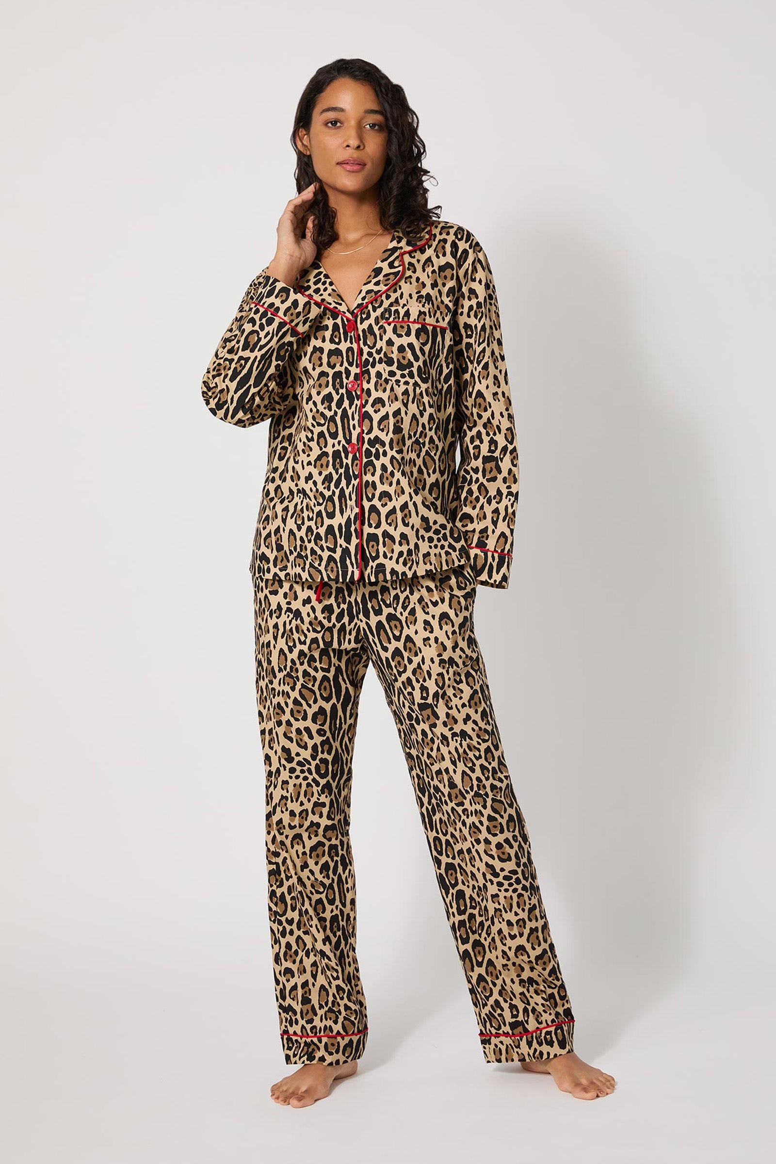 Classic PJ Set - Leopard Stripe