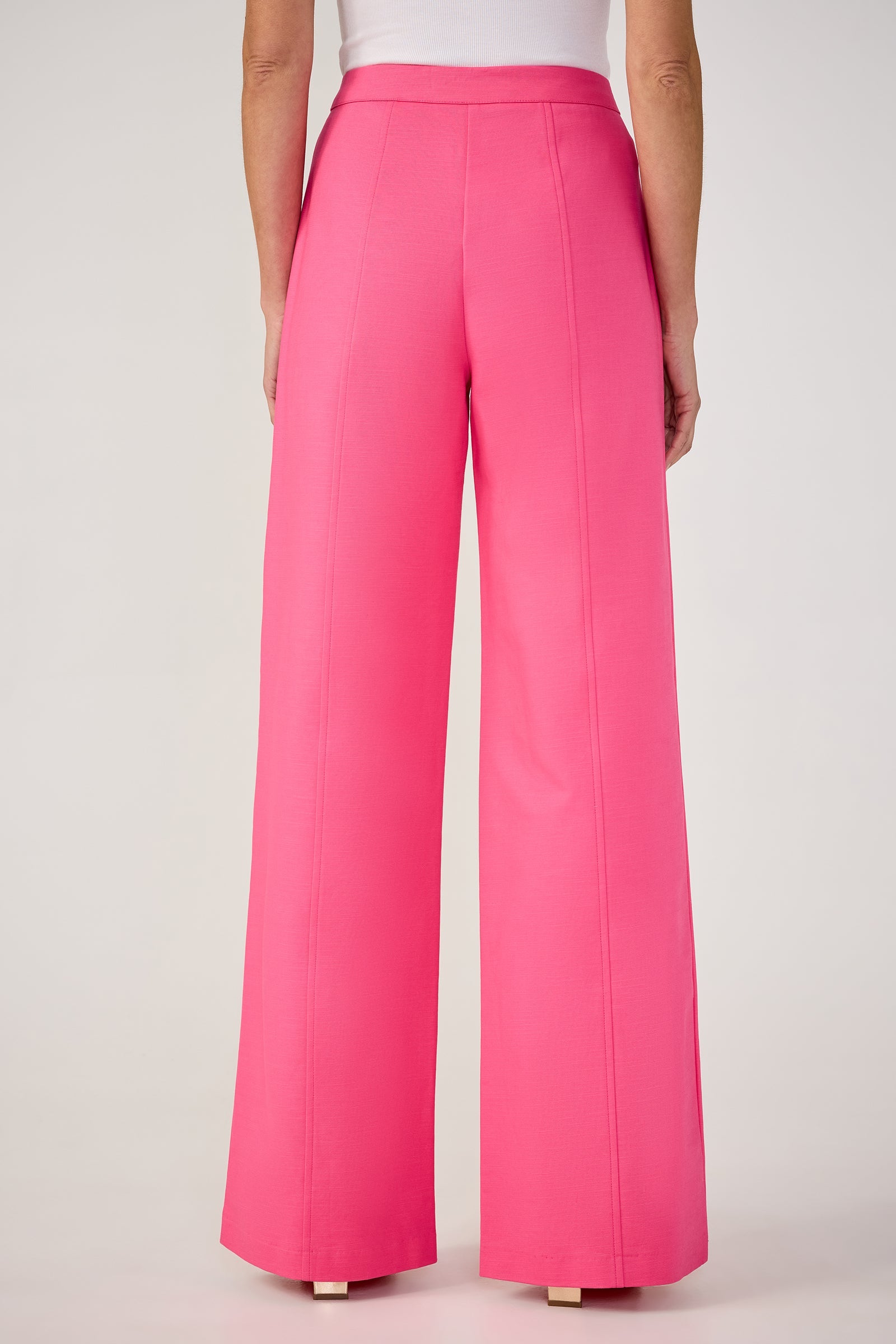 Half Court Wide-Leg Pant -Solid Suiting