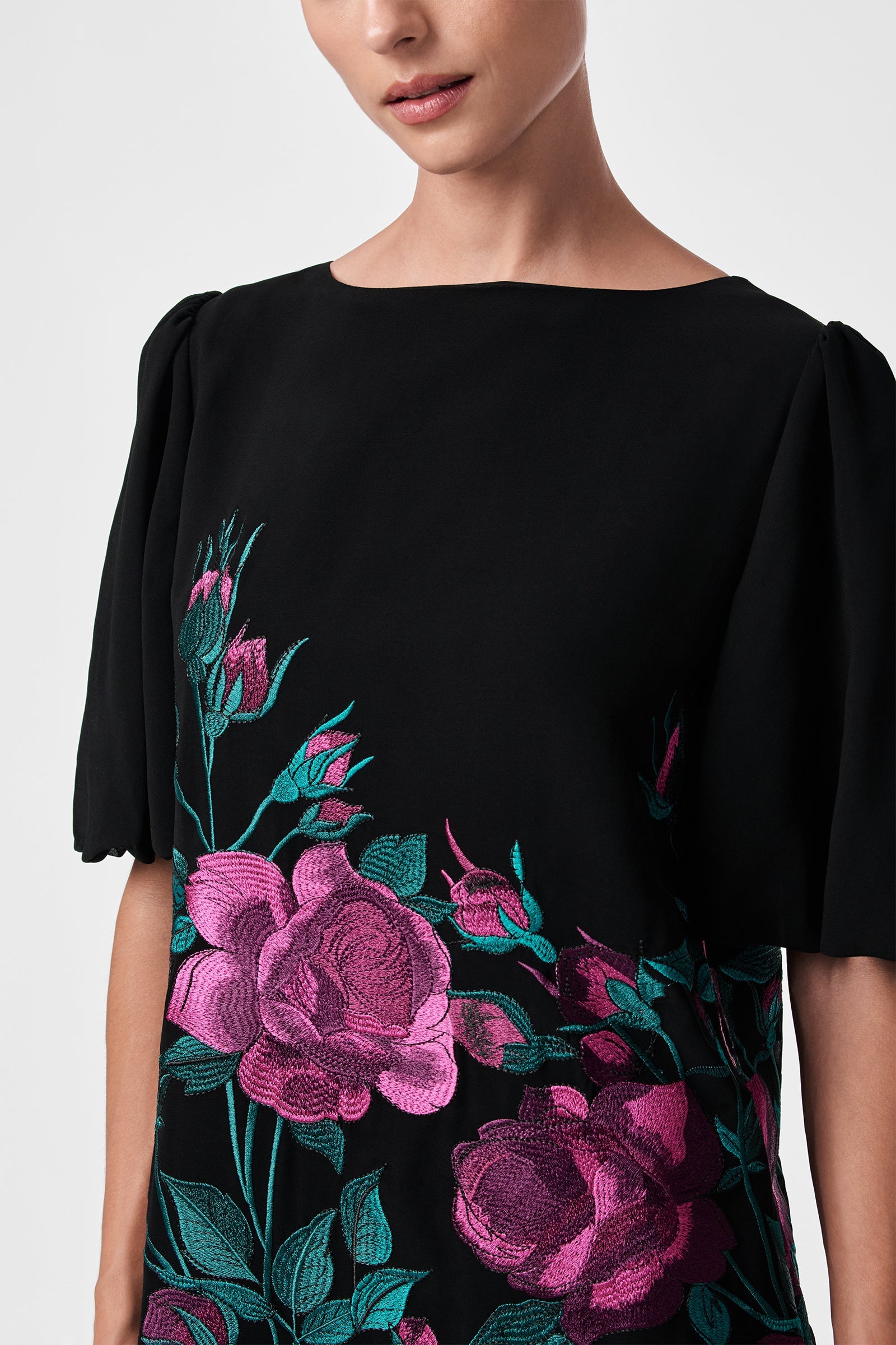 Luv Embroidered Mini Dress
