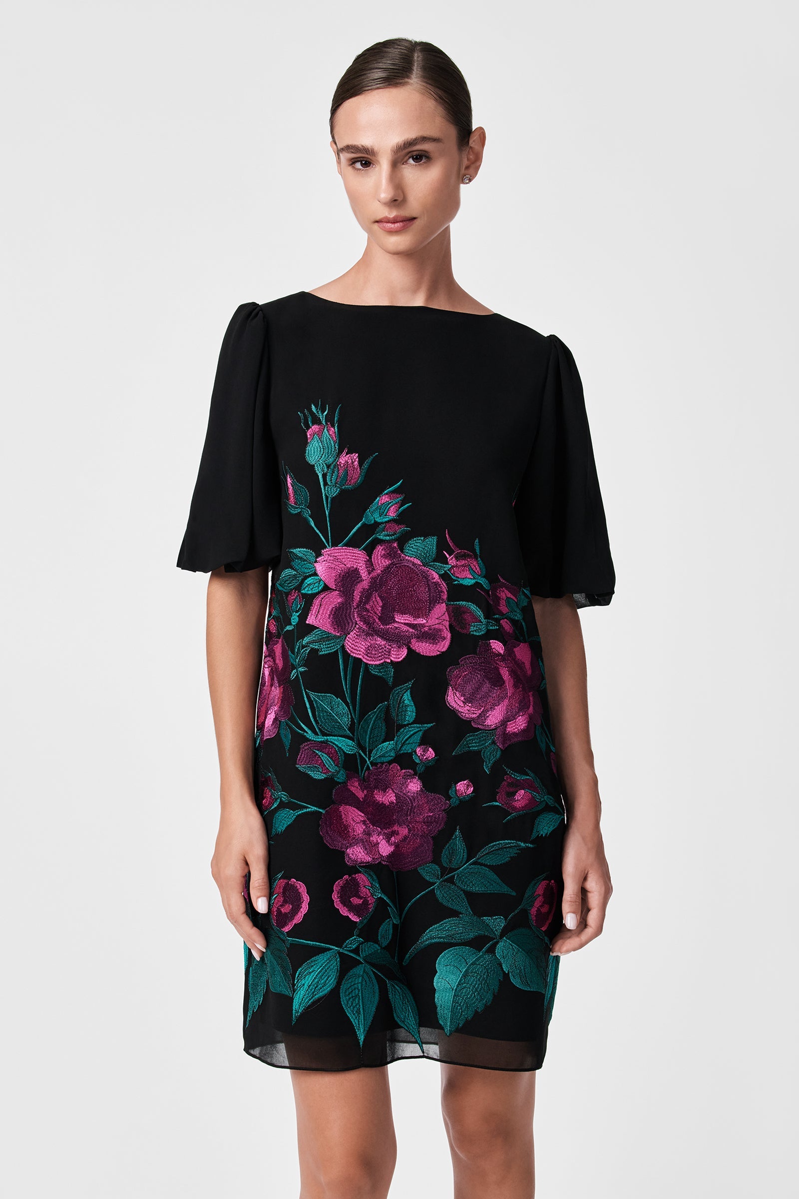 Luv Embroidered Mini Dress