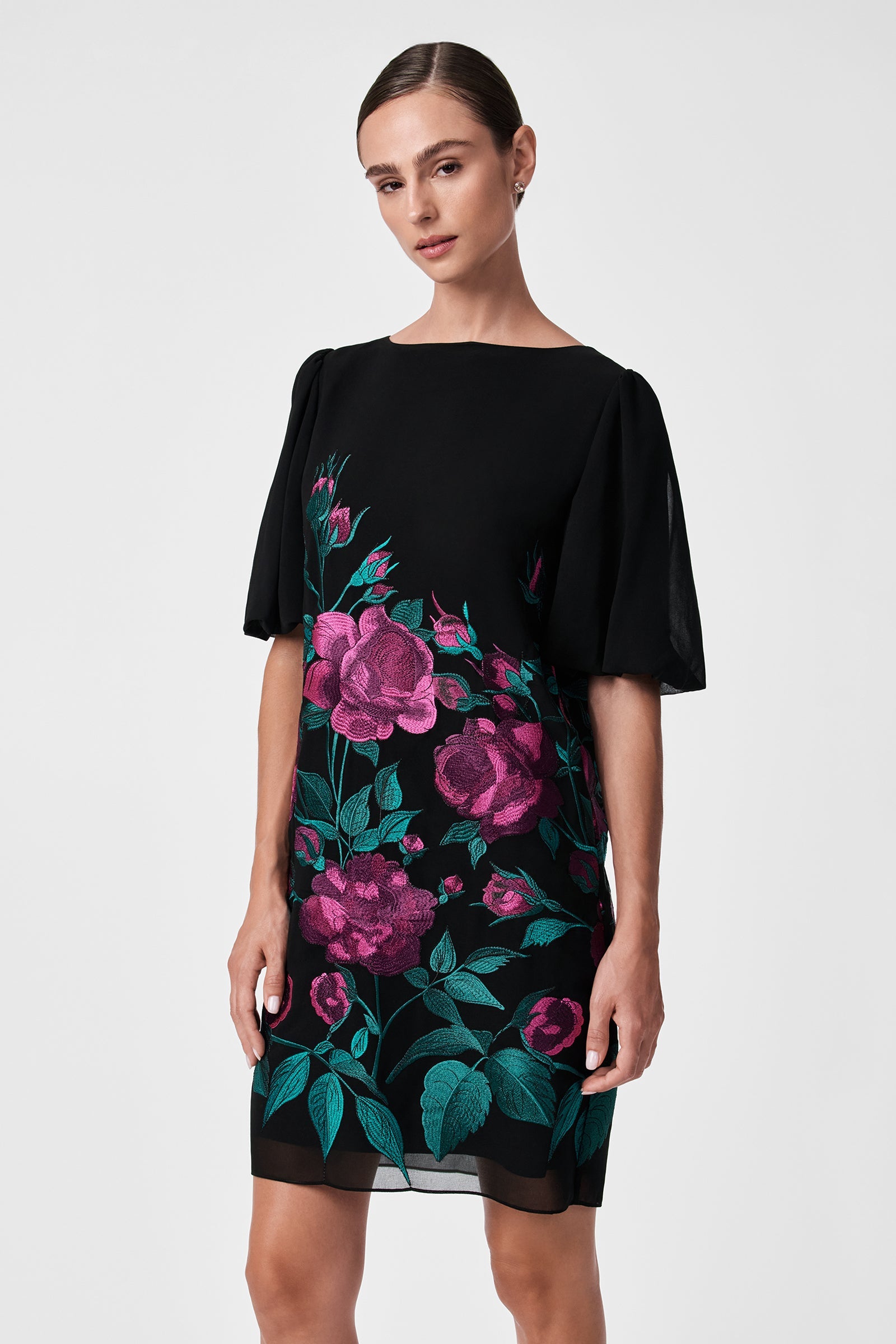 Luv Embroidered Mini Dress