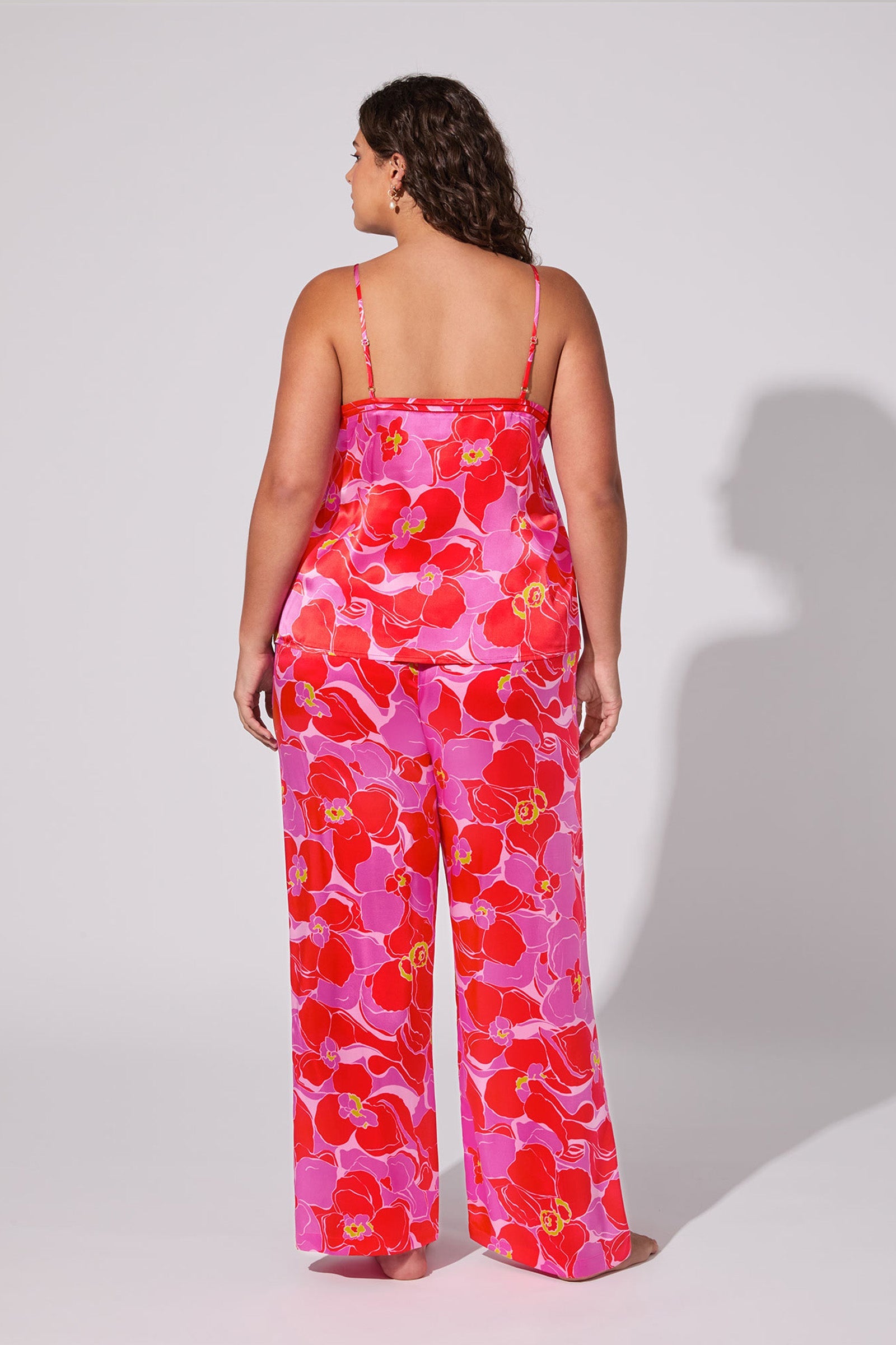 Silk Cami PJ Set - Winter Orchids