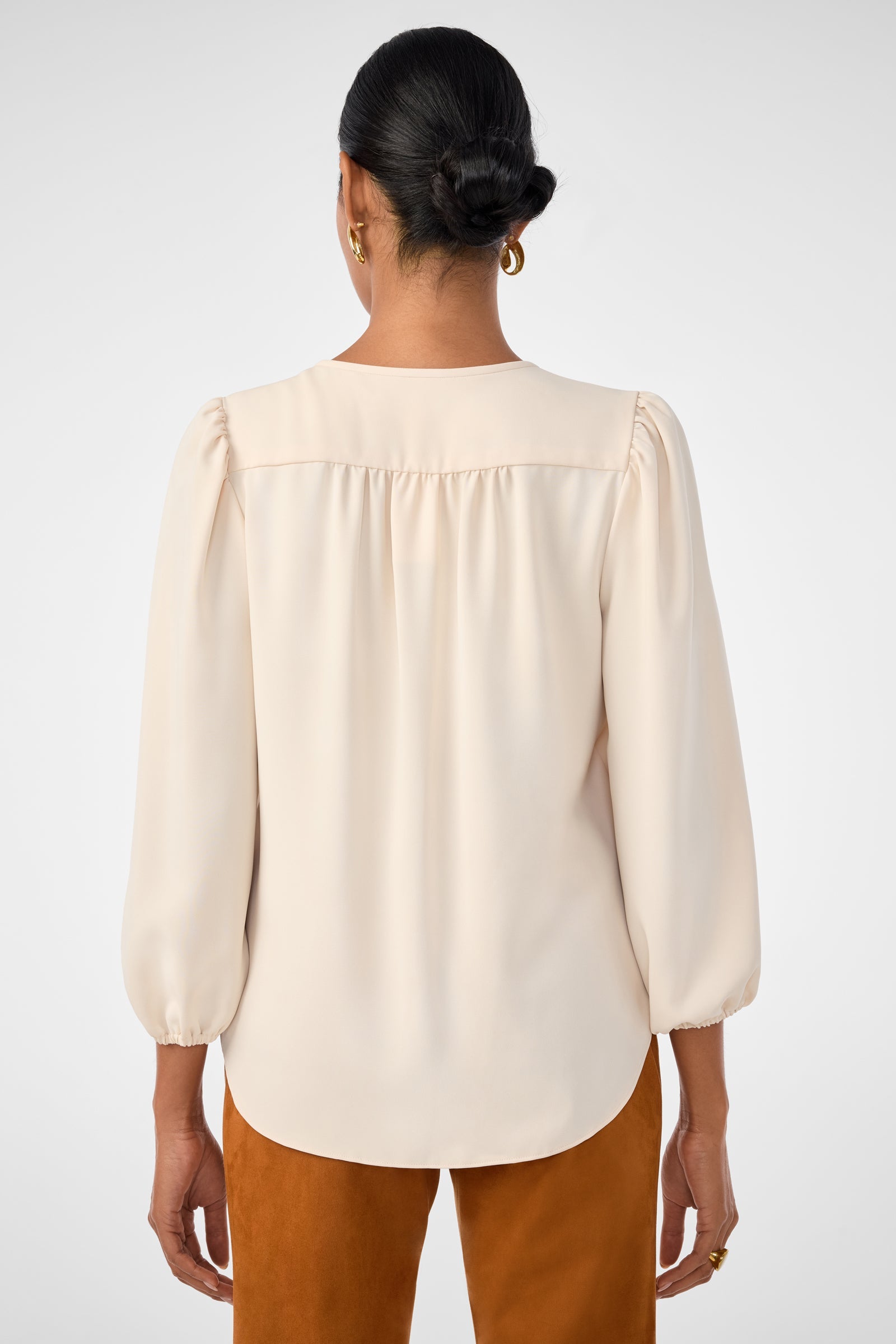 Morabi Split-Neck Top