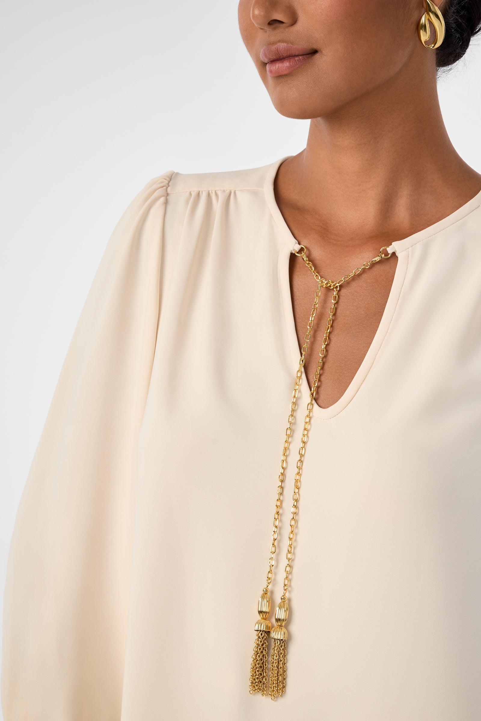 Morabi Split-Neck Top