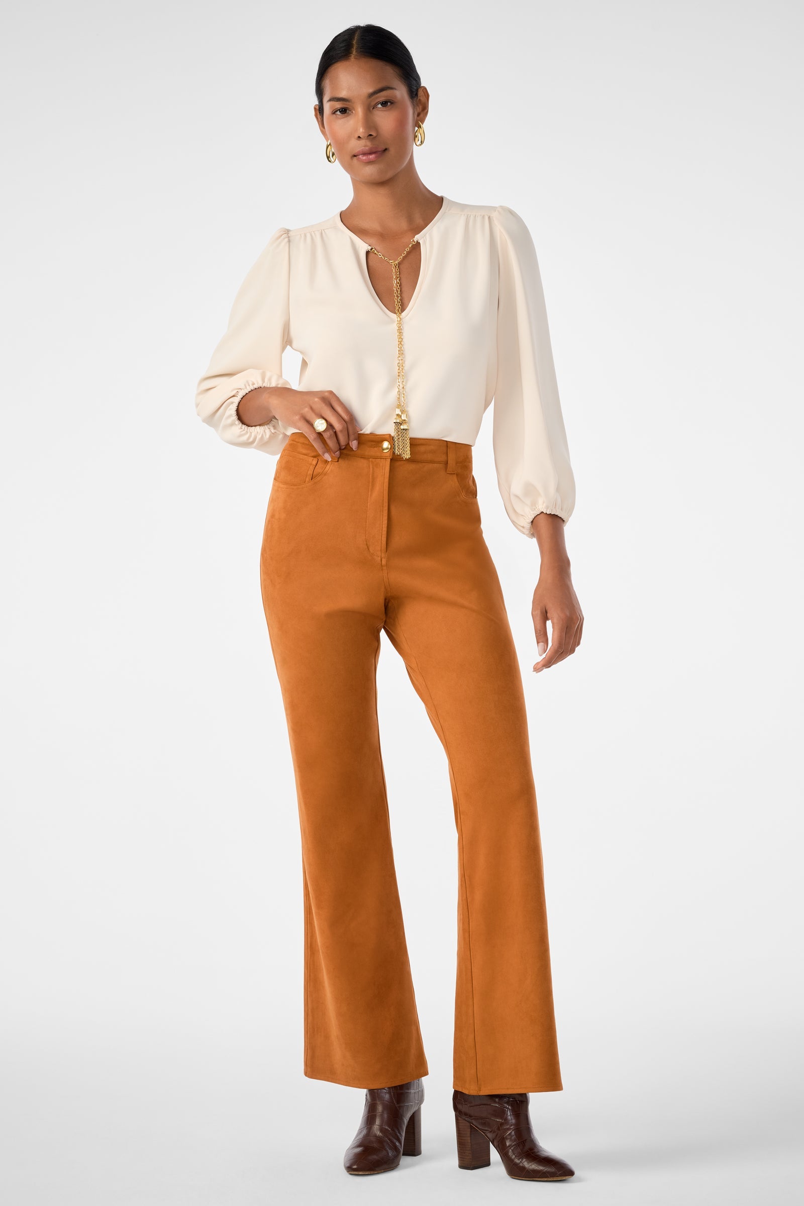 Morabi Split-Neck Top