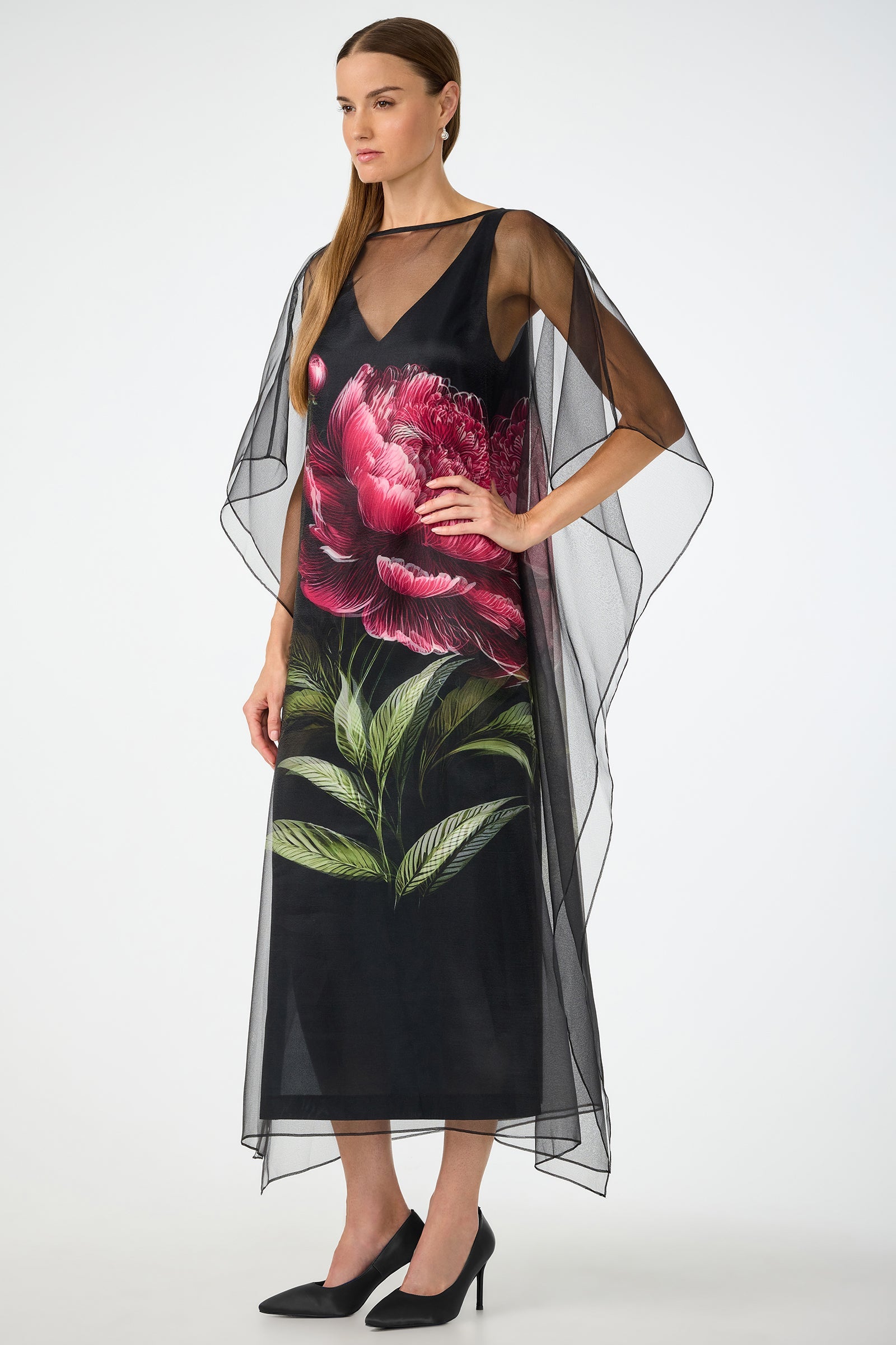 Salon Organza Midi Dress