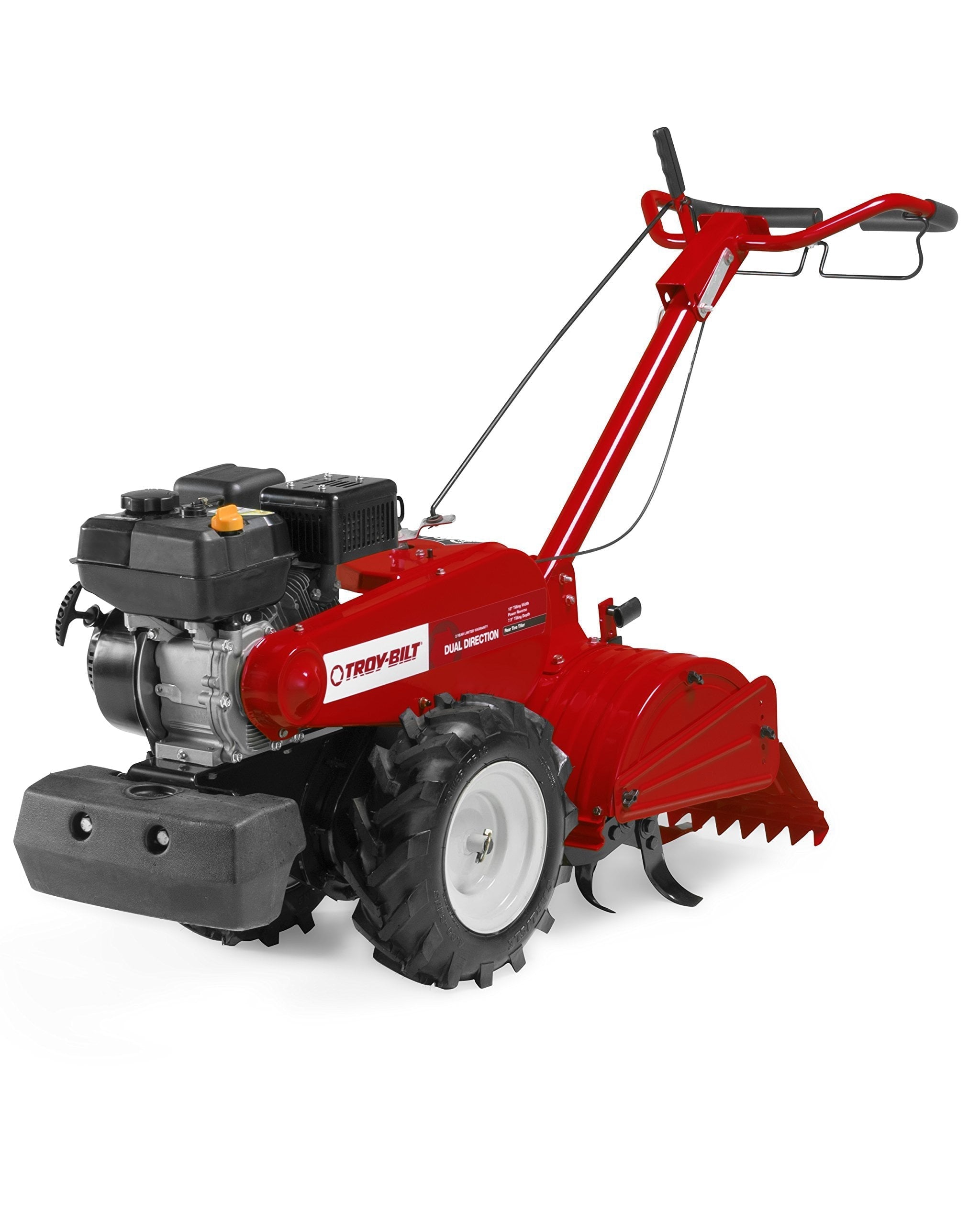 Mustang 18 in. 208 cc Gas OHV Engine Rear Tine Tiller with Forward Rotating and Counter Rotating Tilling Options