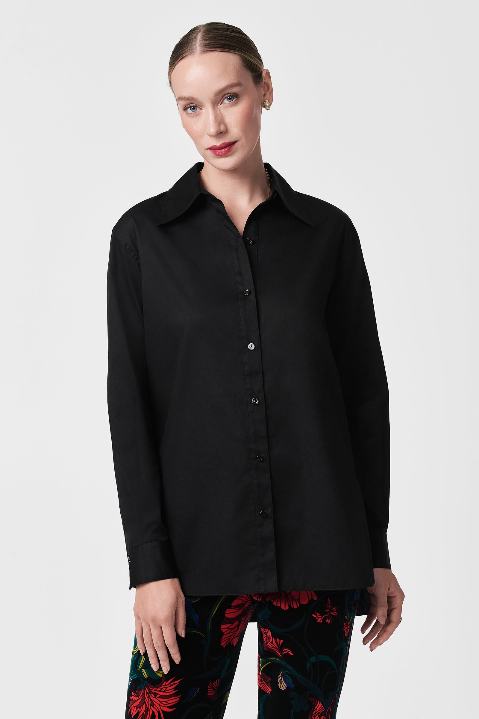 Litsa Button-Up Cotton Shirt